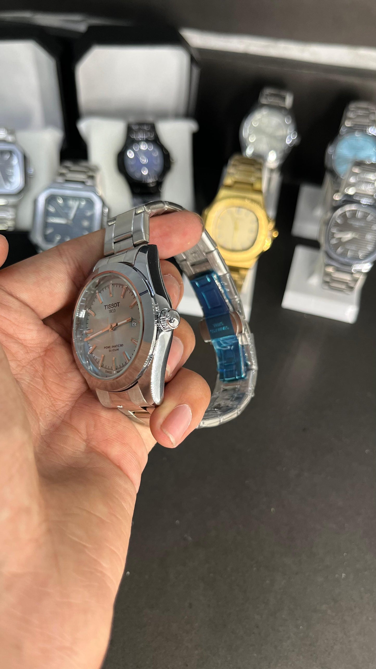 Tissot Gentleman Powermatic 80 Silicium – Ice Blue Dial Premium Quality Comes With Box
