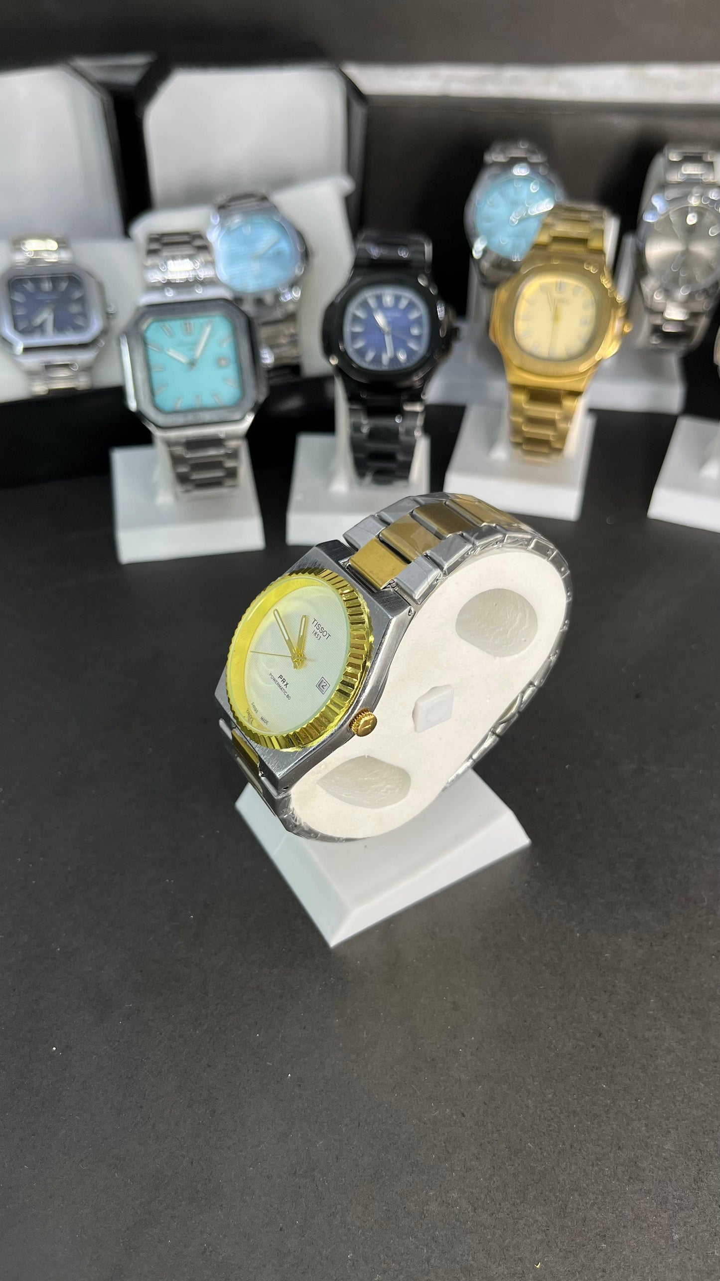 Tissot PRX In Golden And White Colour Combination