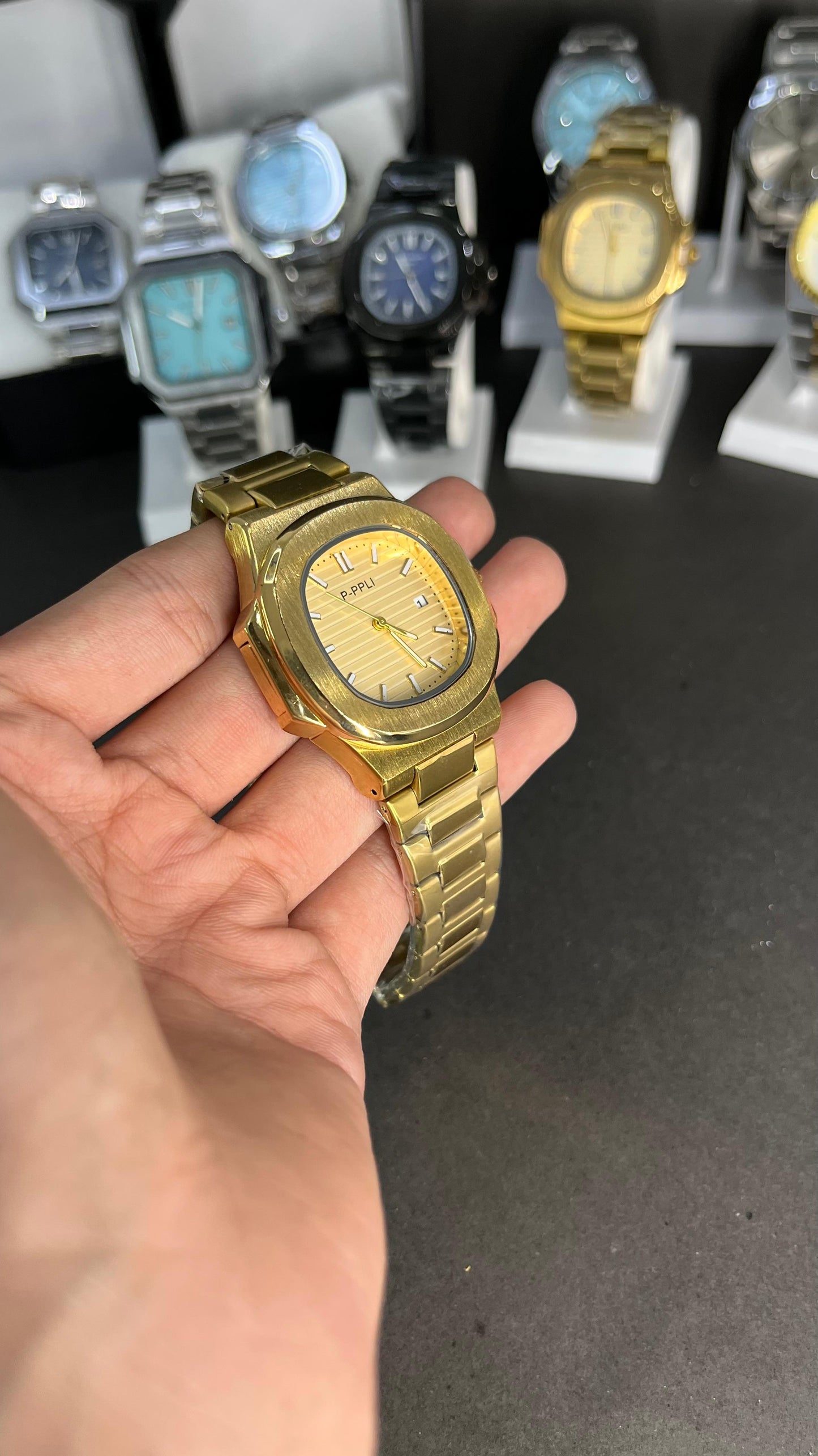 Patek Philippe-Inspired Gold Watch – Big Dial Luxury Edition (P.PPLI)