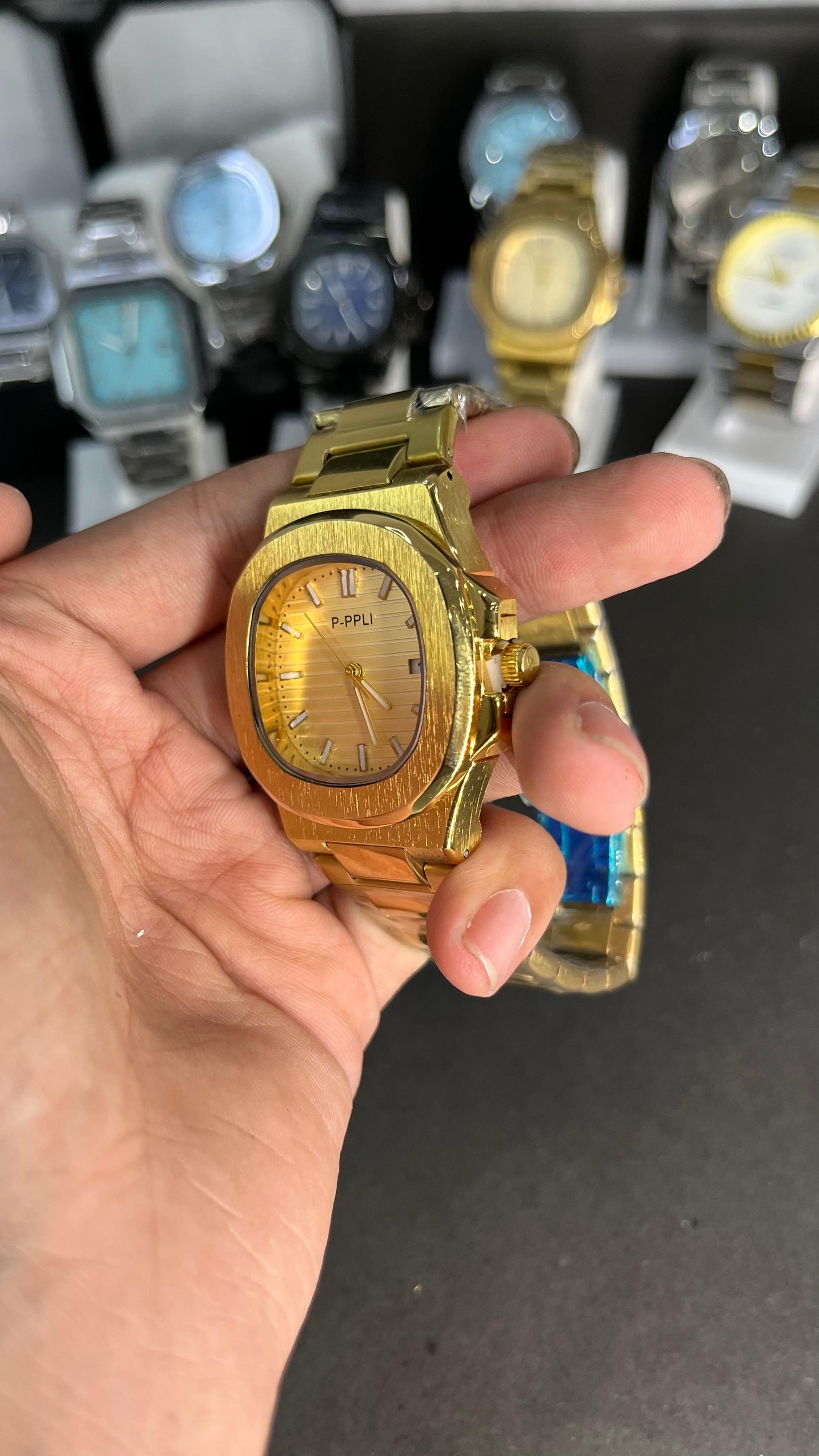 Patek Philippe-Inspired Gold Watch – Big Dial Luxury Edition (P.PPLI)