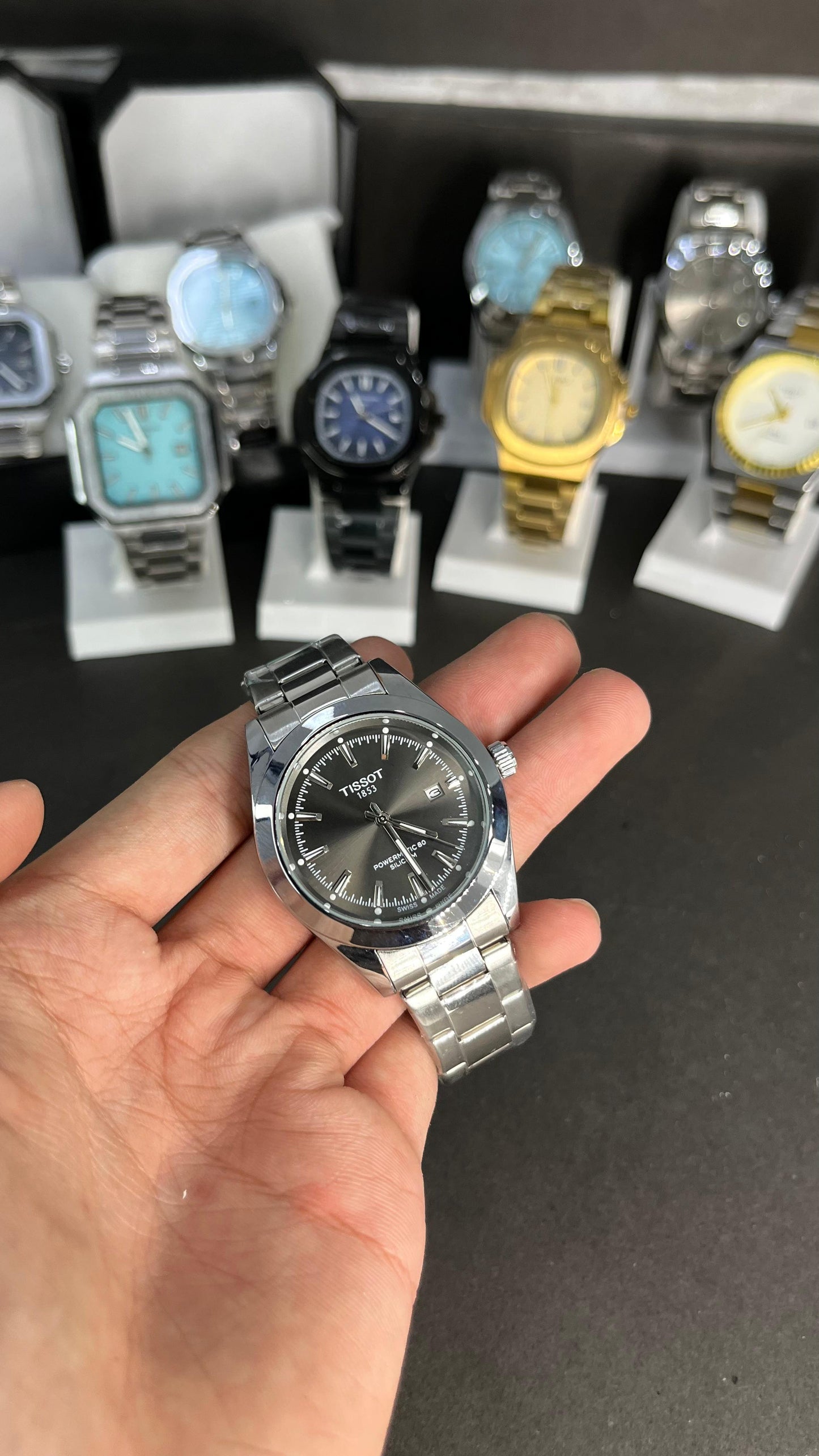 Tissot PRX 1853 In Greyish Dial With Date Display