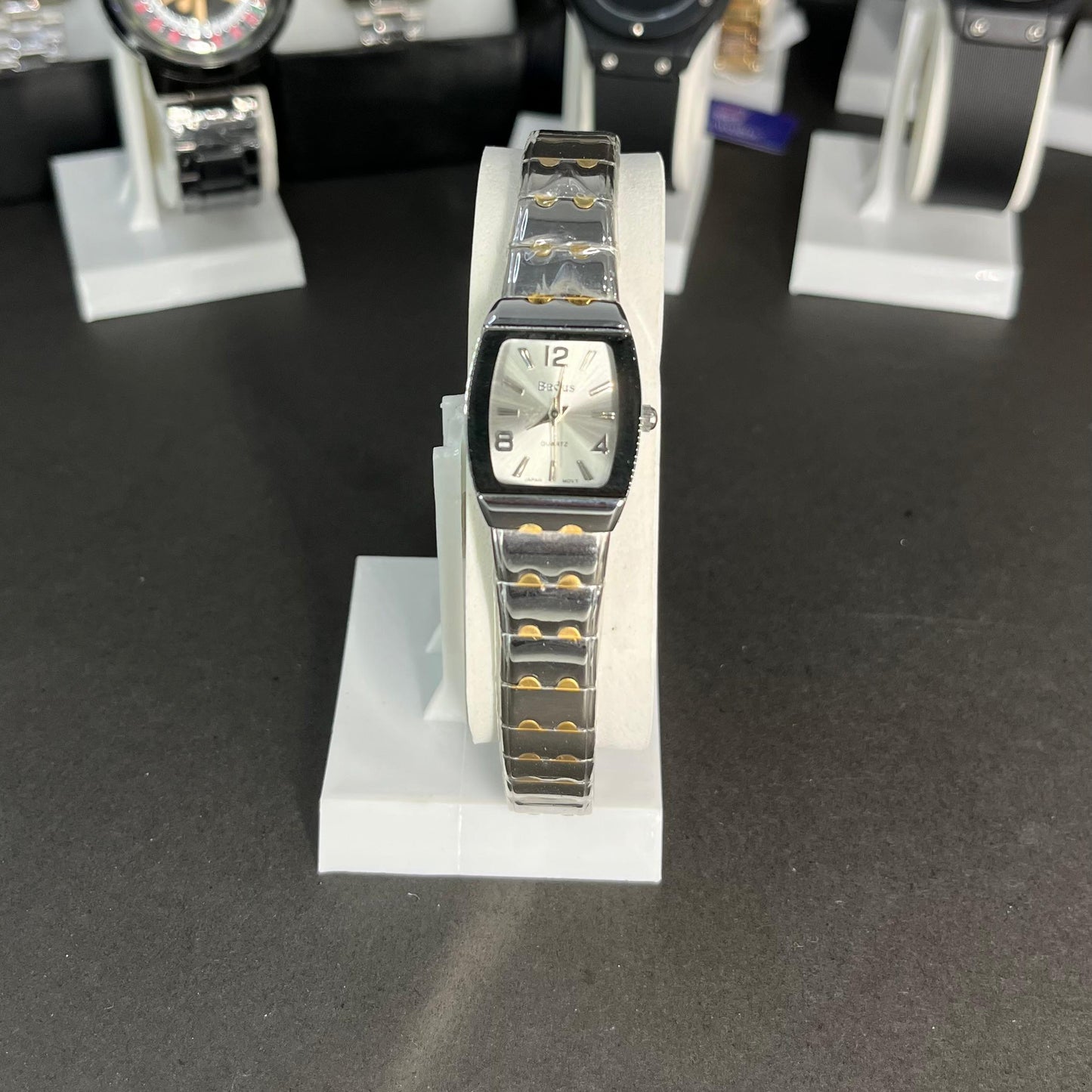 Elegant Ladies Silver & Gold Two-Tone Bracelet Watch – White Dial