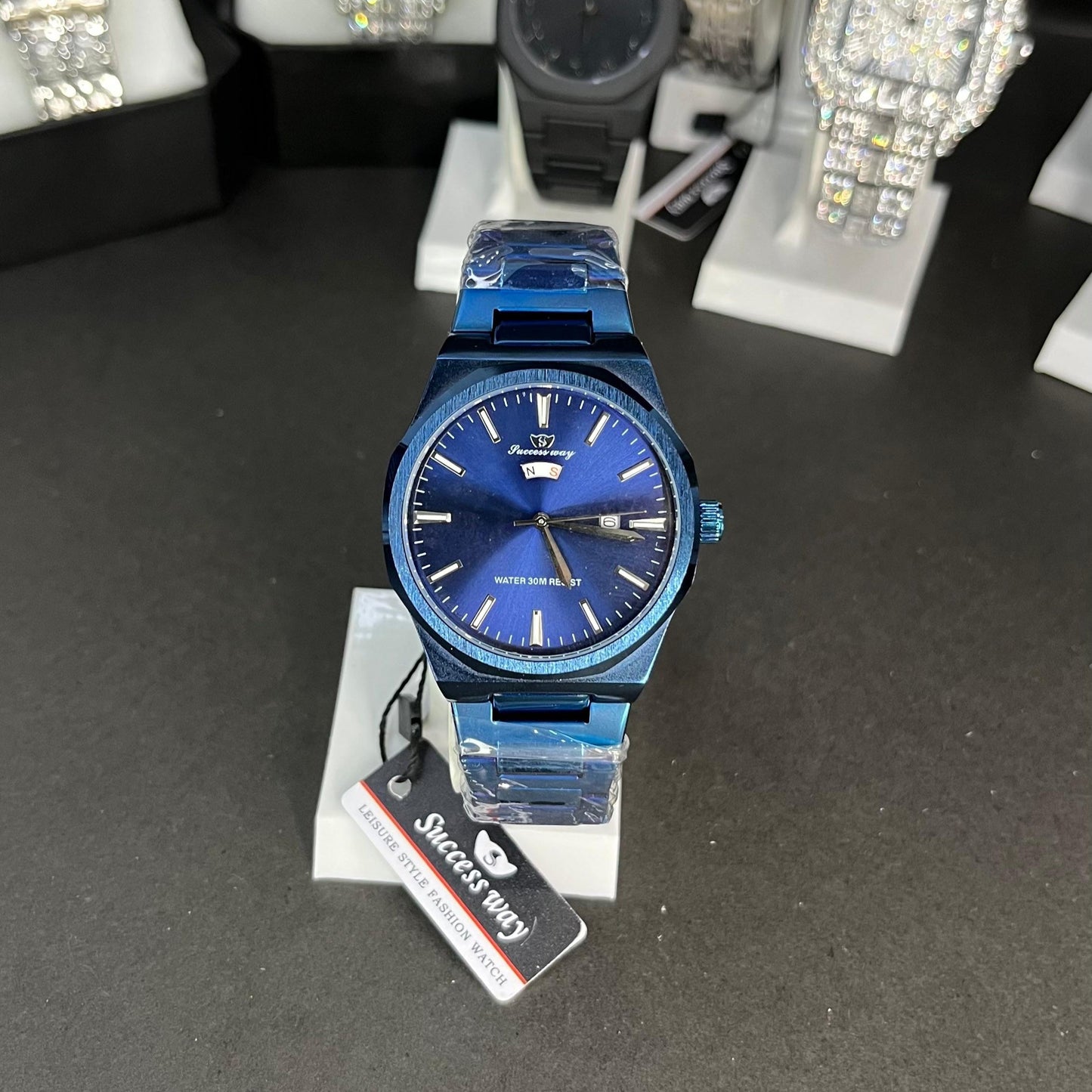 Stylish Blue Stainless Steel Strap Watch – Success Way