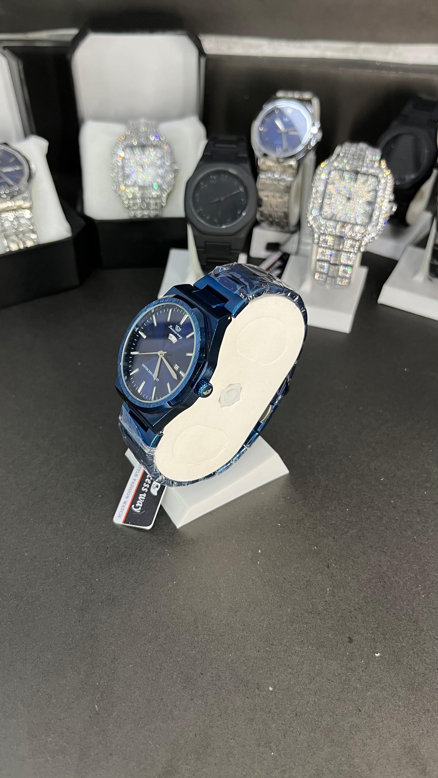 Stylish Blue Stainless Steel Strap Watch – Success Way