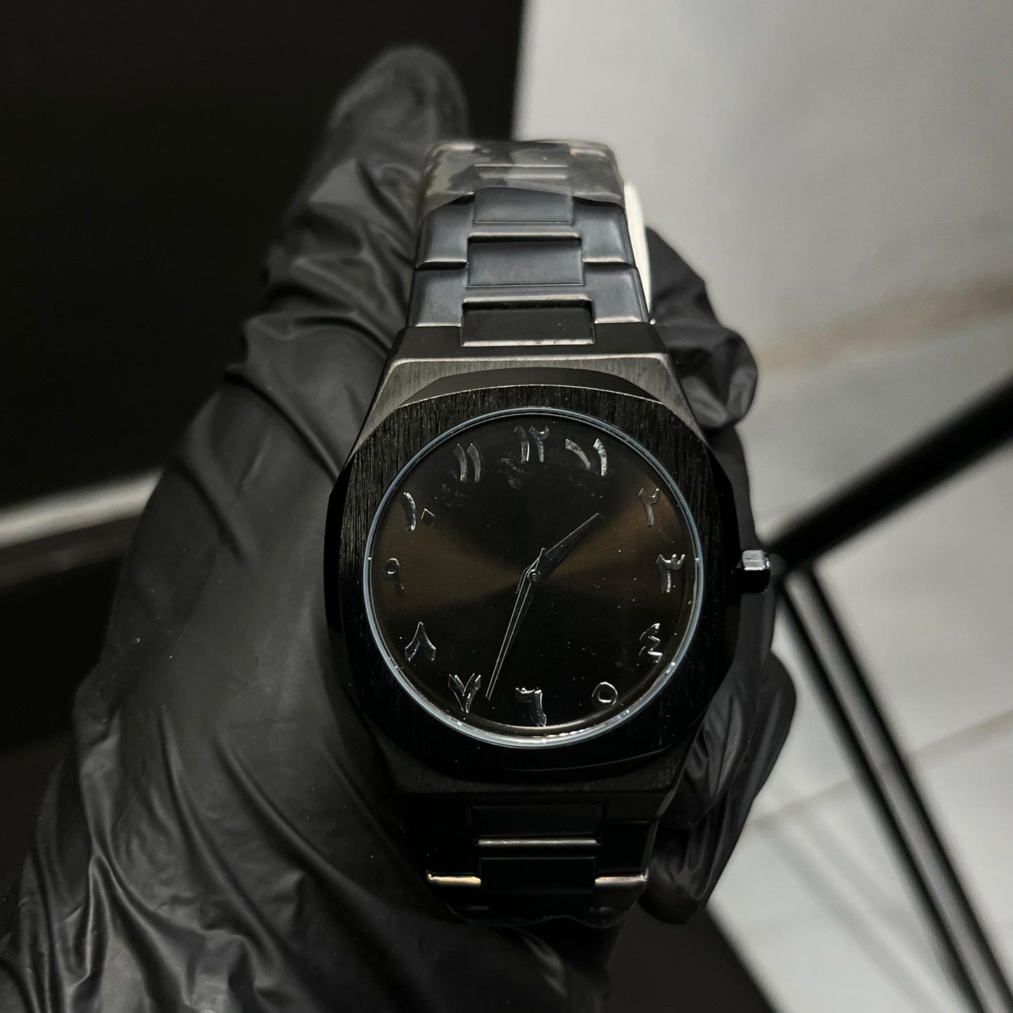 Black Arabic Aura Heavyweight Stainless Steel Watch