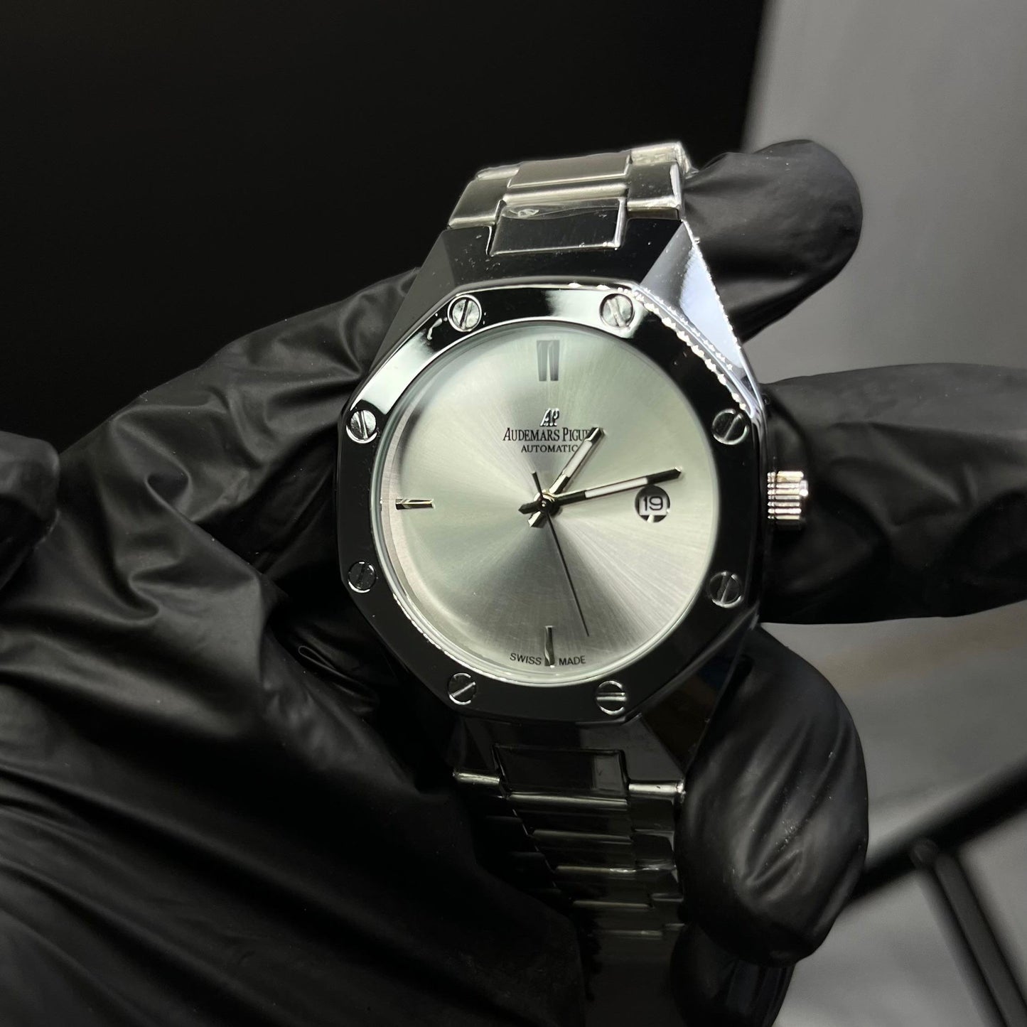 AP Style Silver Luxury Watch – Elegant Stainless Steel Design