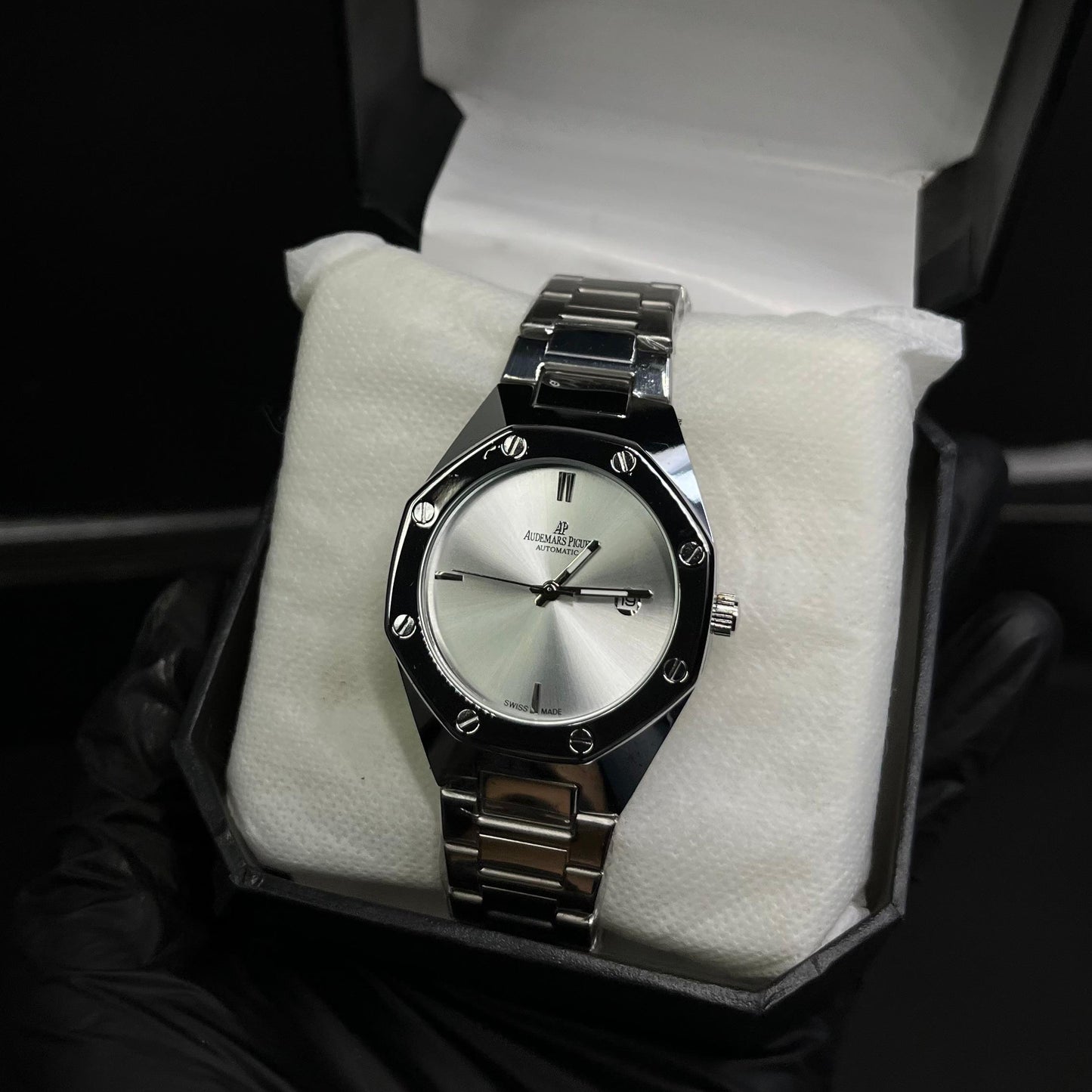 AP Style Silver Luxury Watch – Elegant Stainless Steel Design