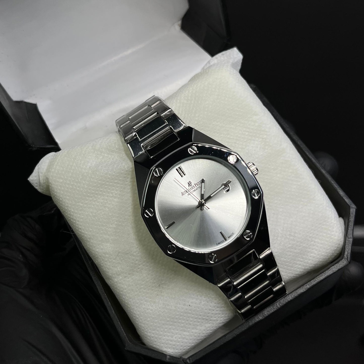 AP Style Silver Luxury Watch – Elegant Stainless Steel Design