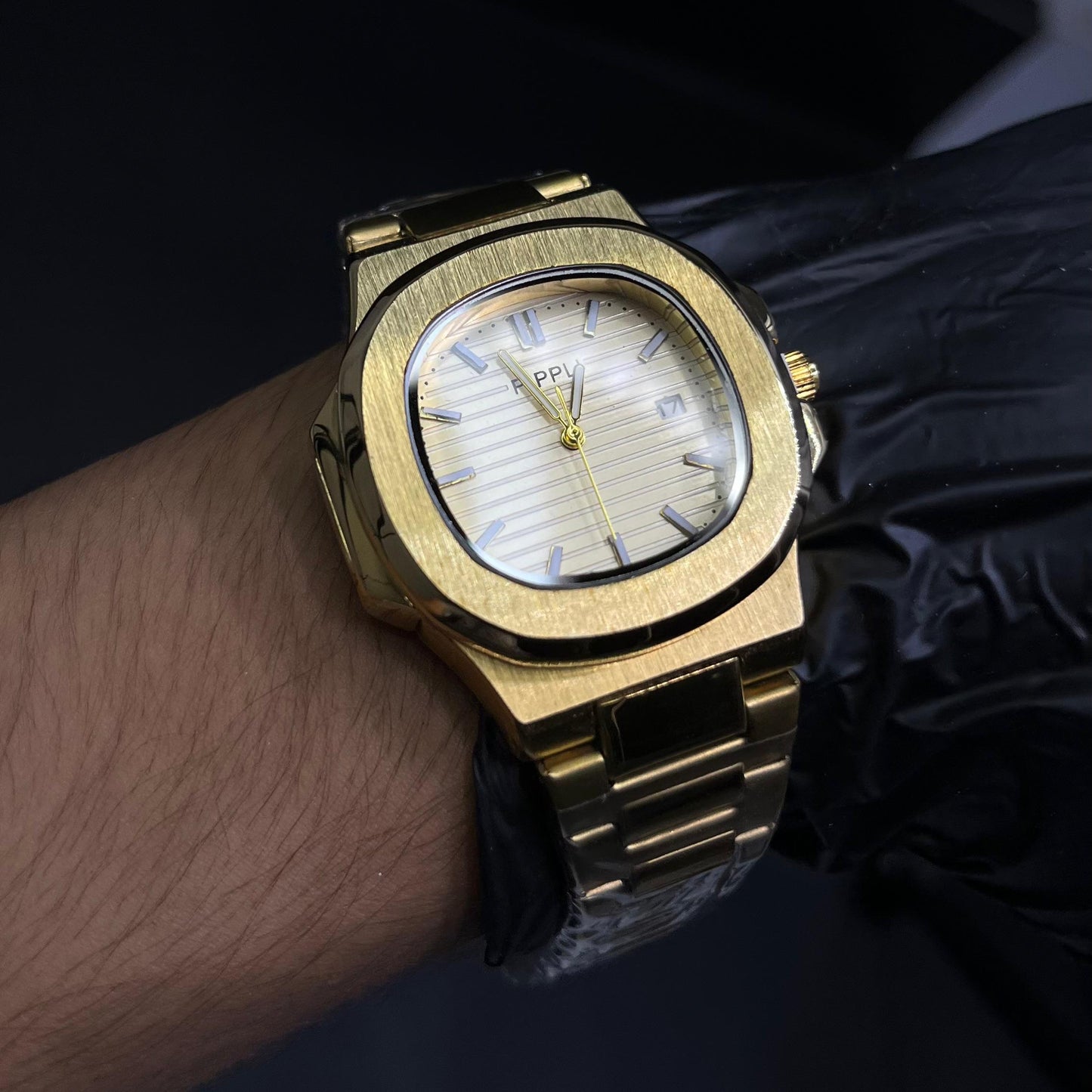 Patek Philippe-Inspired Gold Watch – Big Dial Luxury Edition (P.PPLI)