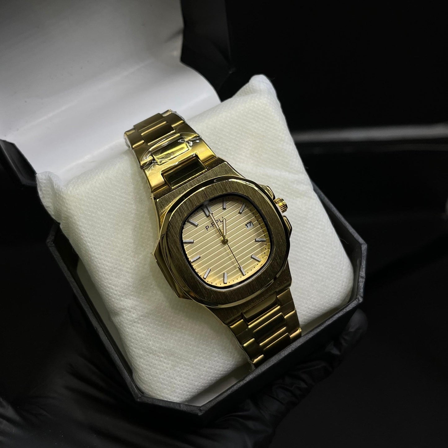 Patek Philippe-Inspired Gold Watch – Big Dial Luxury Edition (P.PPLI)