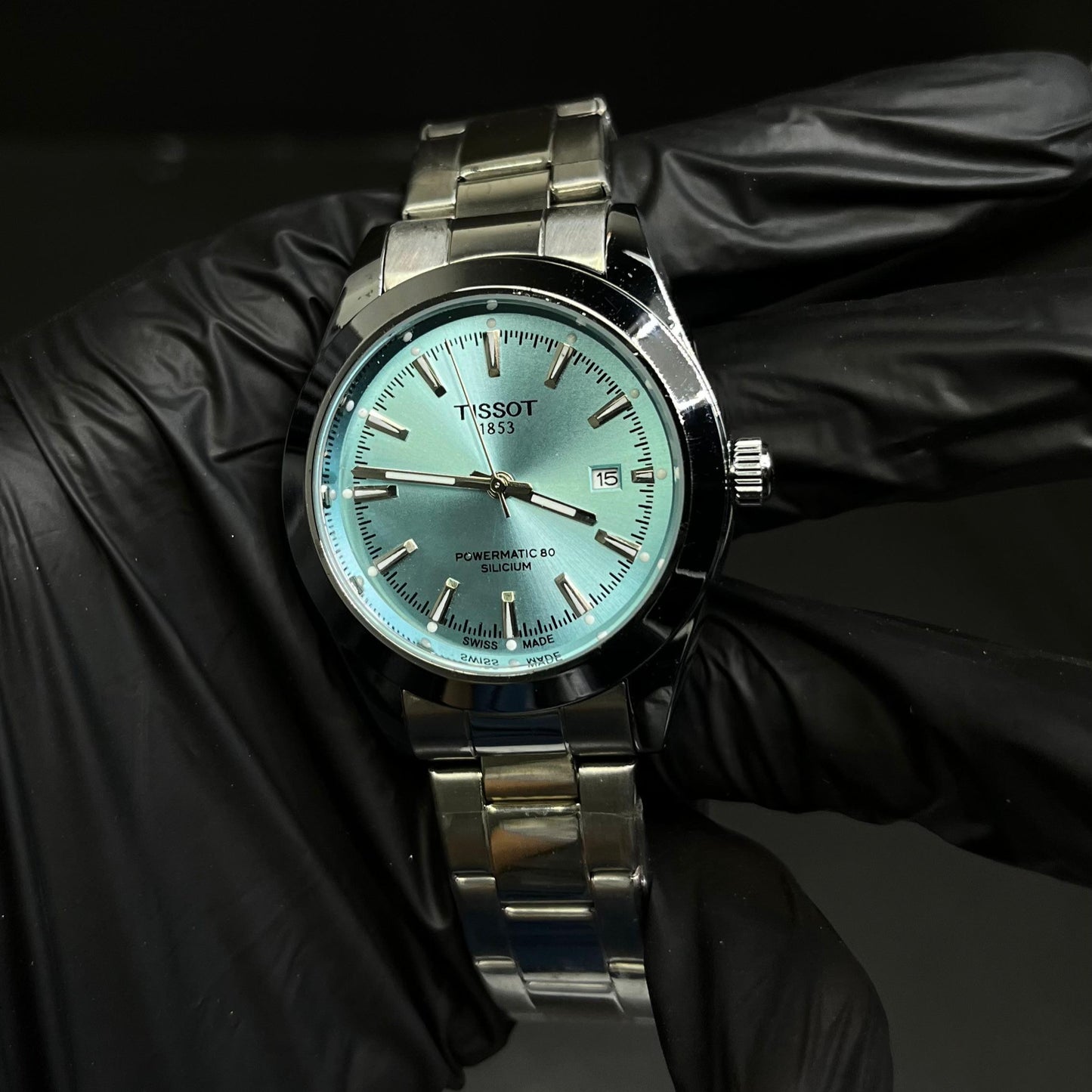 Tissot Gentleman Powermatic 80 Silicium – Ice Blue Dial Premium Quality Comes With Box
