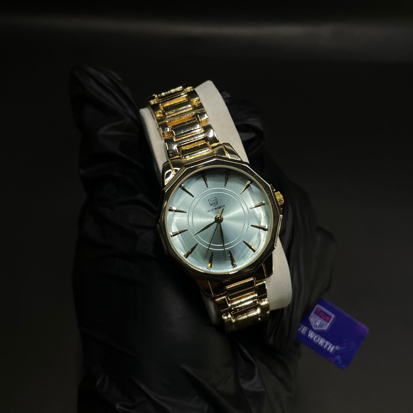 True Worth Women’s Gold Elegance Watch – Small Size with Champagne Dial