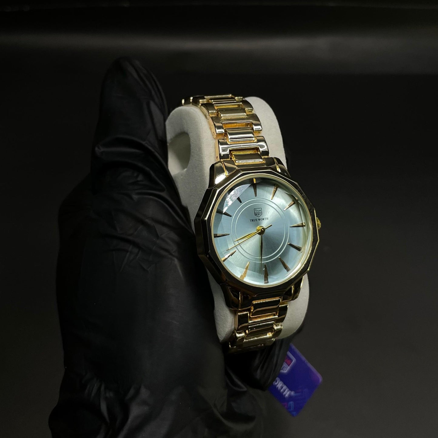 True Worth Women’s Gold Elegance Watch – Small Size with Champagne Dial