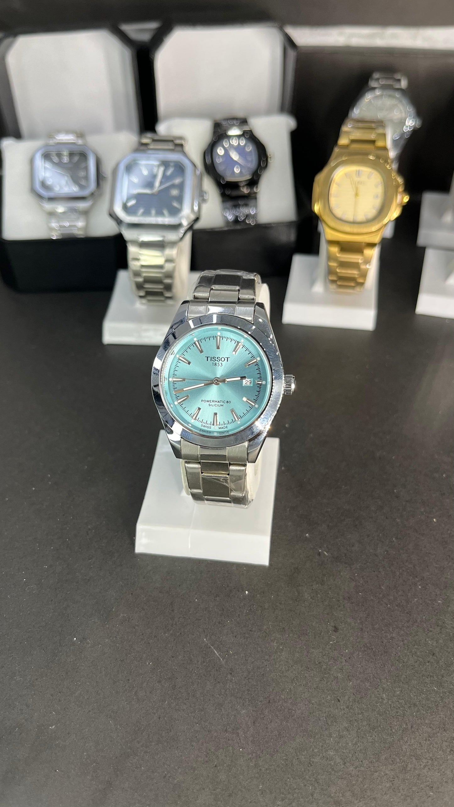 Tissot Gentleman Powermatic 80 Silicium – Ice Blue Dial Premium Quality Comes With Box