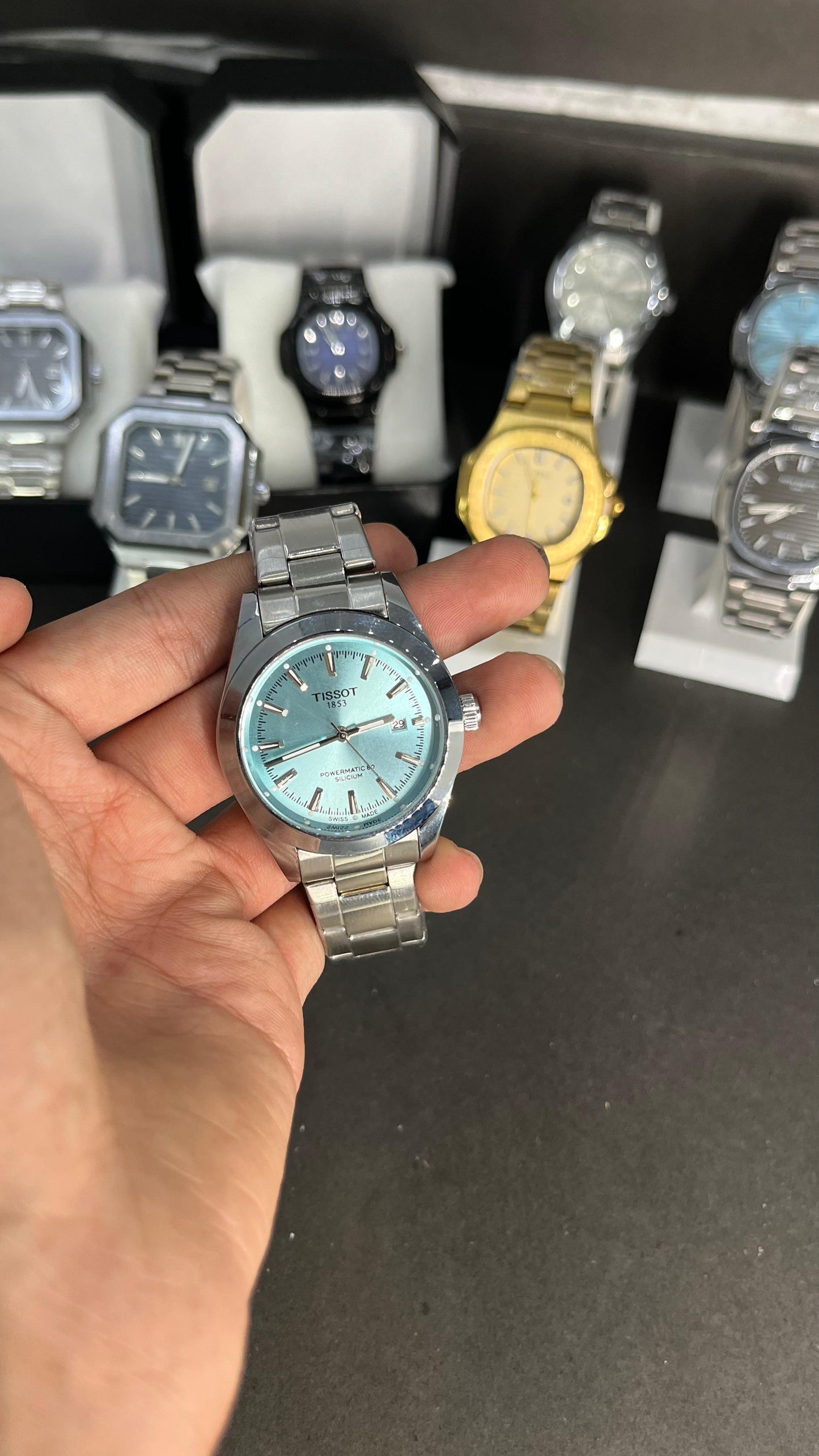 Tissot Gentleman Powermatic 80 Silicium – Ice Blue Dial Premium Quality Comes With Box