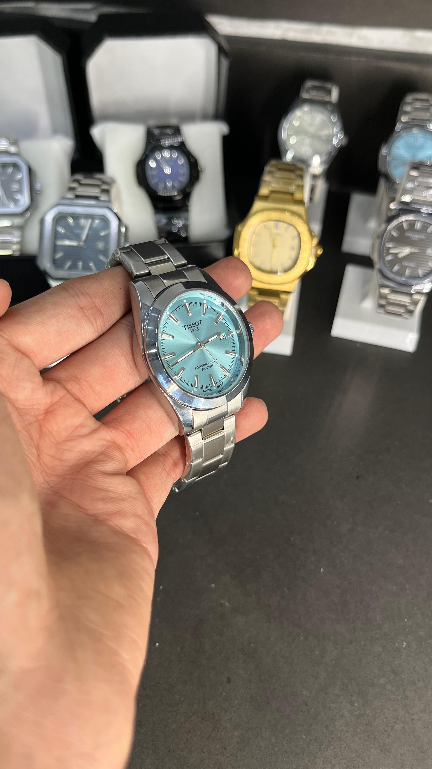 Tissot Gentleman Powermatic 80 Silicium – Ice Blue Dial Premium Quality Comes With Box