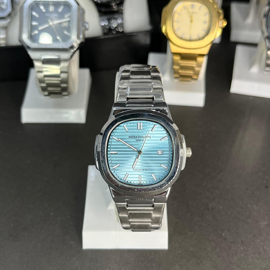 Patek Philippe Ice Blue Big Dial With Branding At The Back