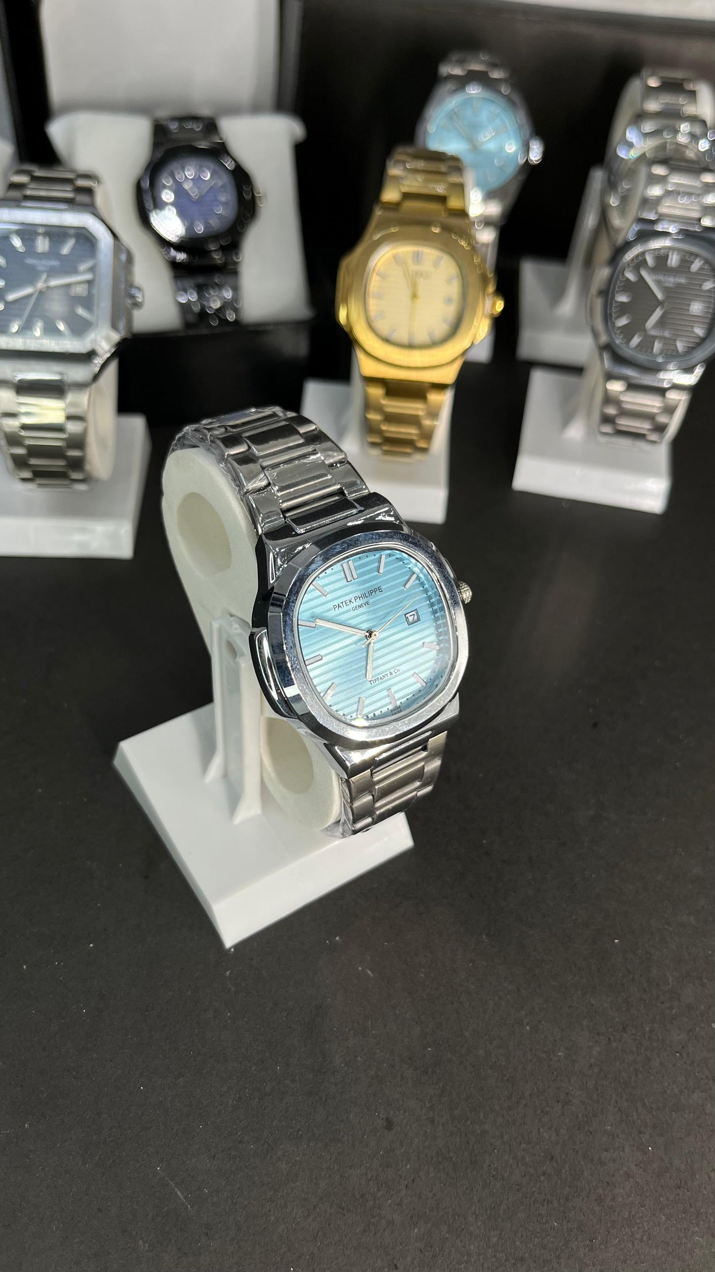 Patek Philippe Ice Blue Big Dial With Branding At The Back