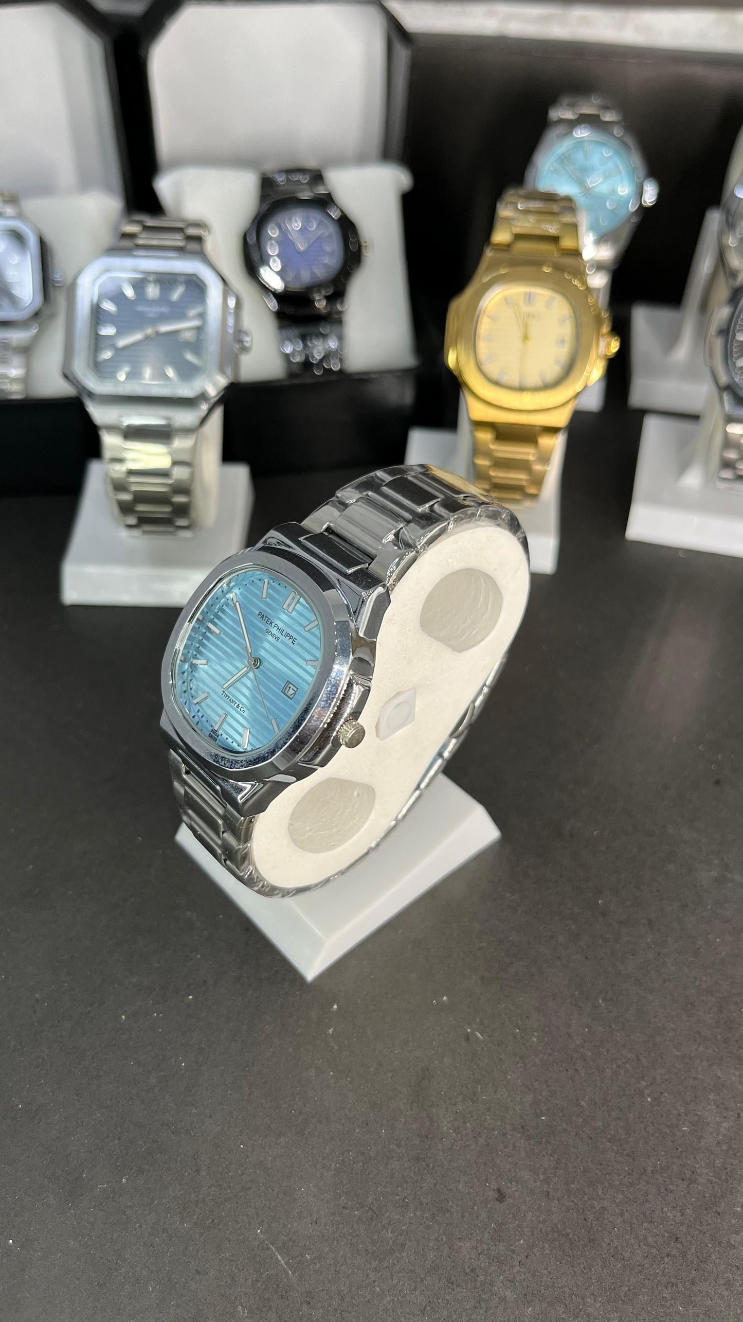 Patek Philippe Ice Blue Big Dial With Branding At The Back
