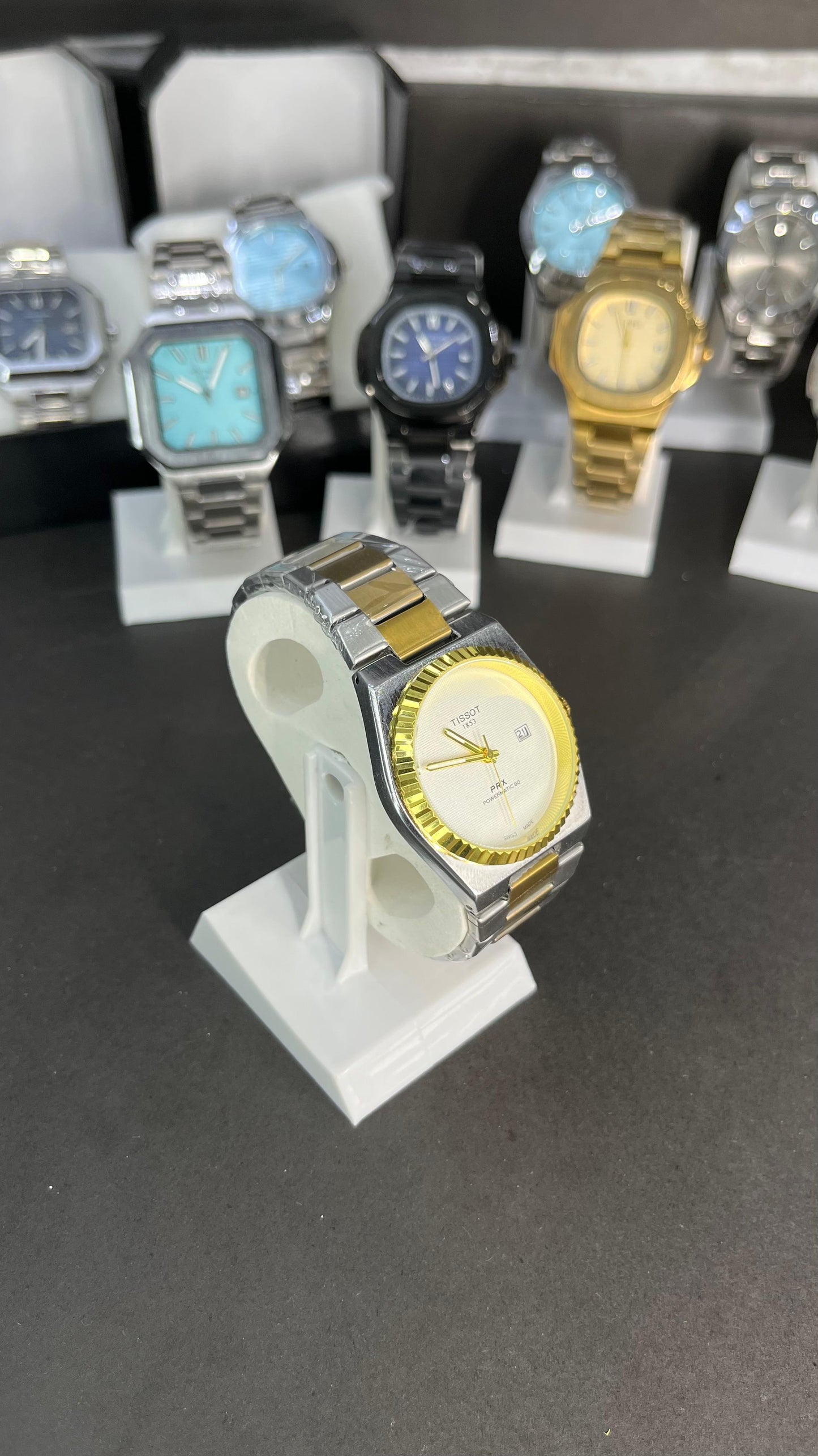 Tissot PRX In Golden And White Colour Combination