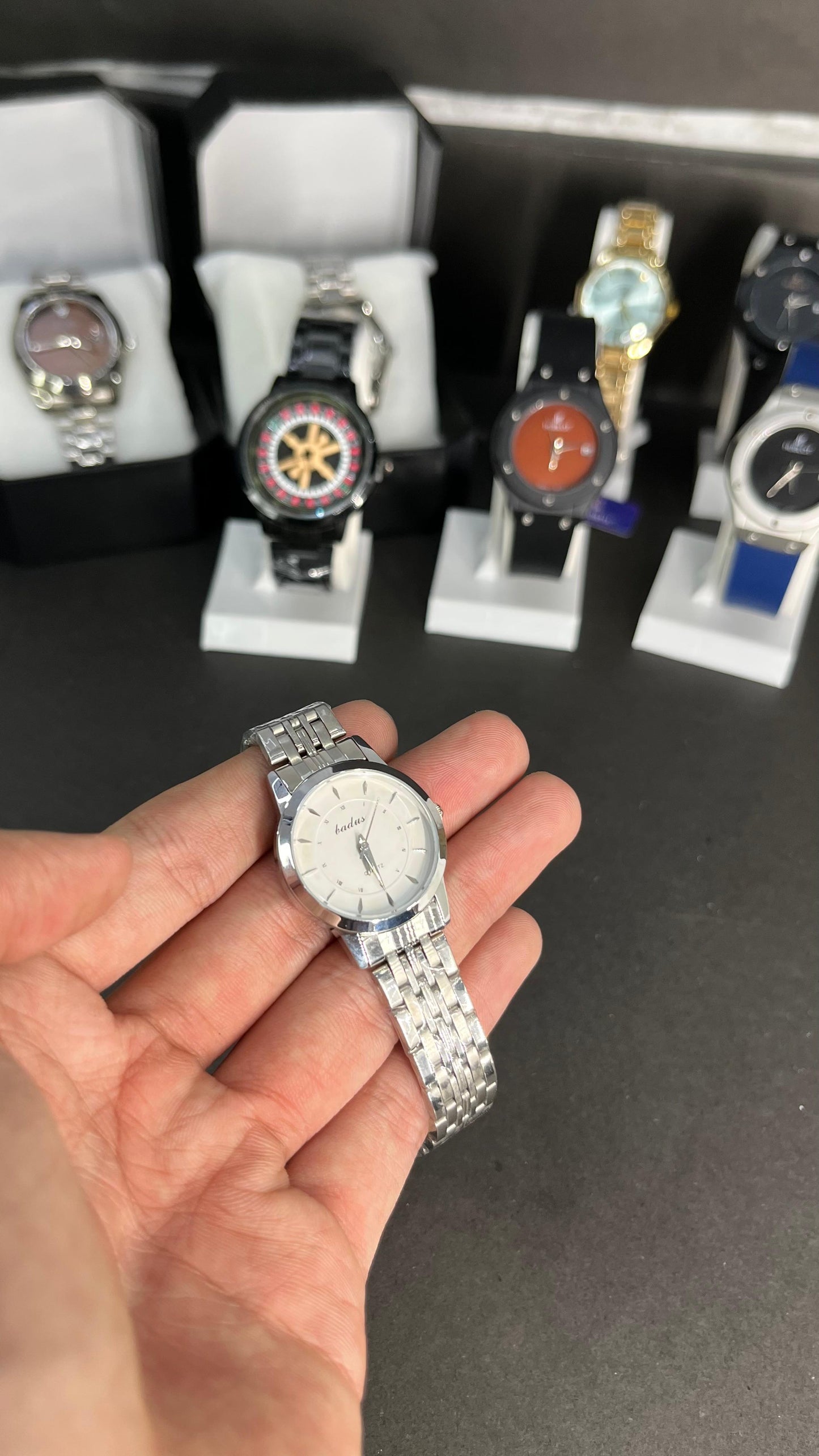 Badus Classic Silver Women Watch – White Dial with Stainless Steel Bracelet