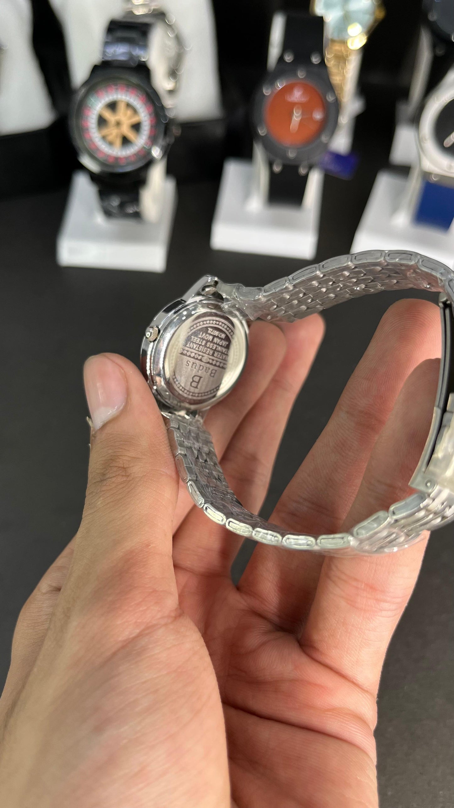 Badus Classic Silver Women Watch – White Dial with Stainless Steel Bracelet