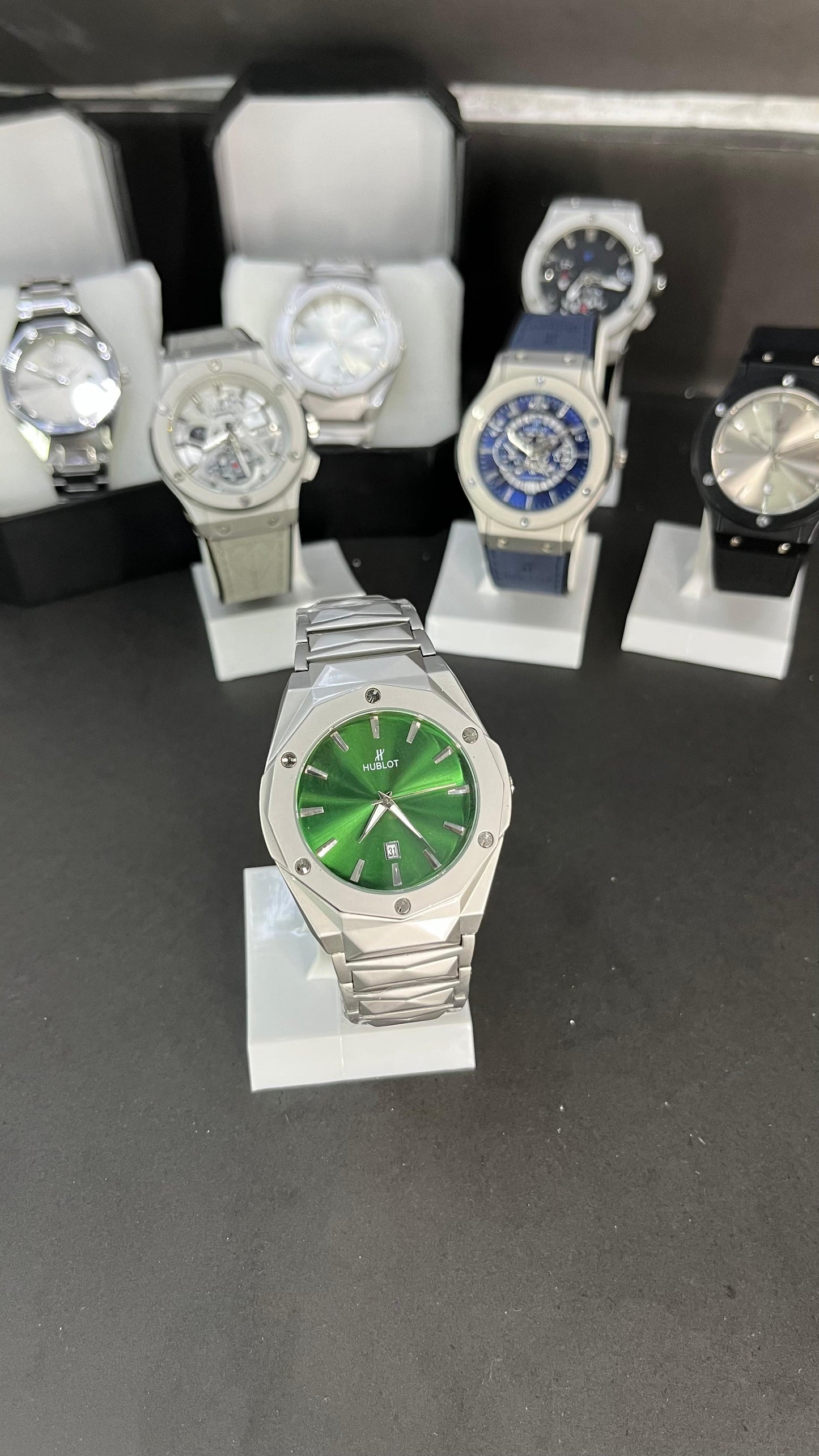 Hublot Men’s Watch – Striking Green Dial with Stainless Steel