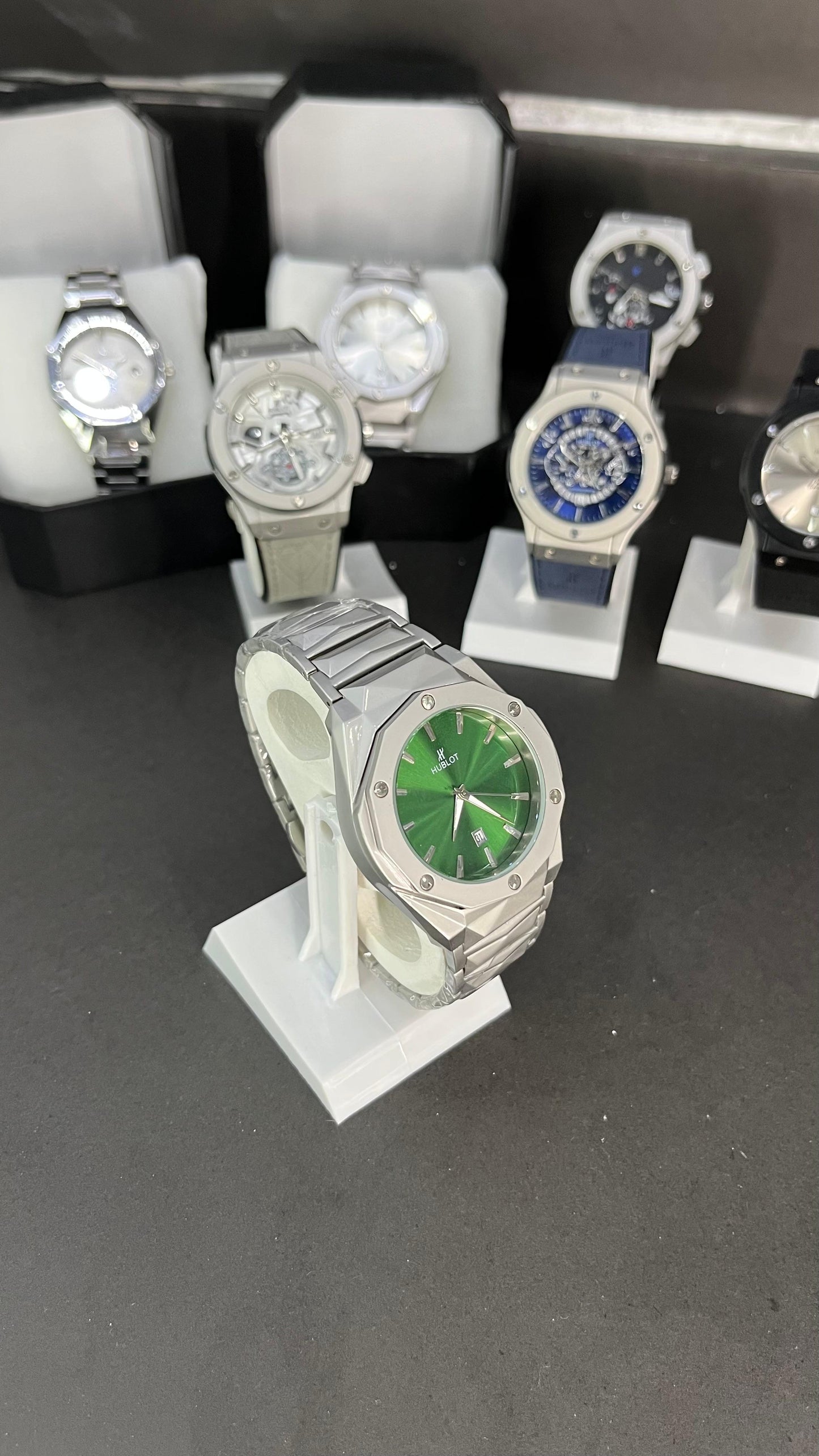 Hublot Men’s Watch – Striking Green Dial with Stainless Steel