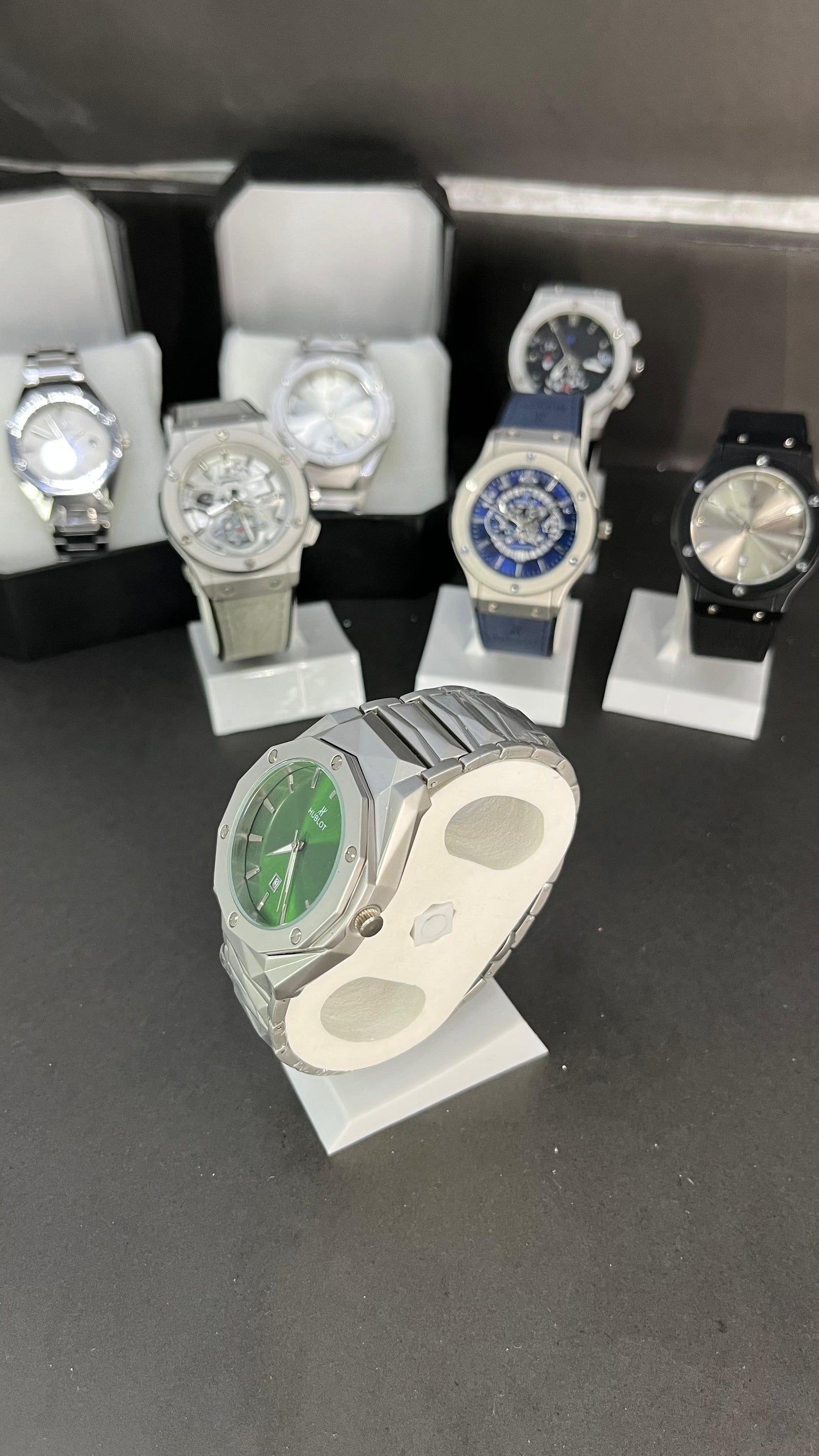 Hublot Men’s Watch – Striking Green Dial with Stainless Steel