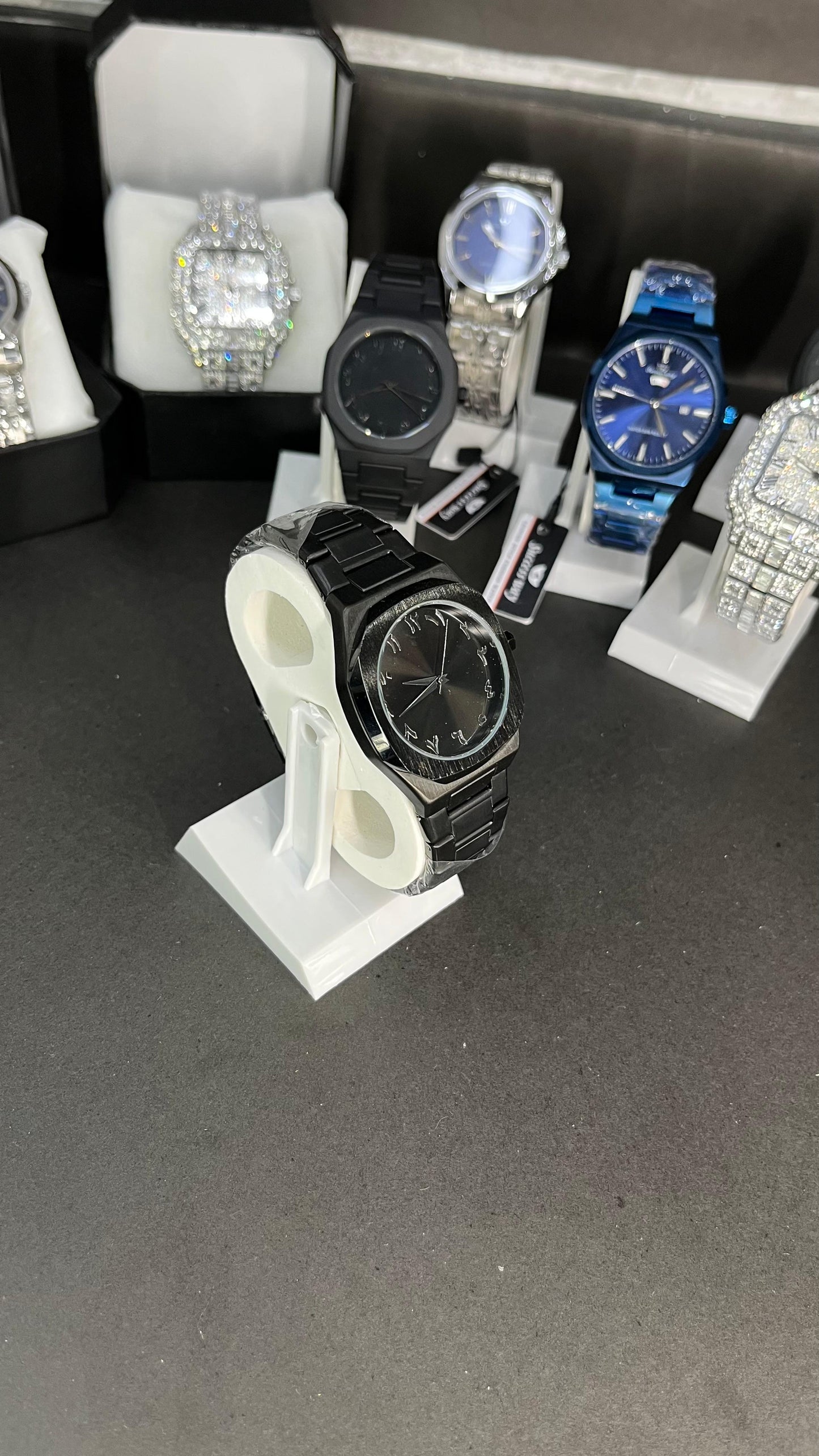 Black Arabic Aura Heavyweight Stainless Steel Watch