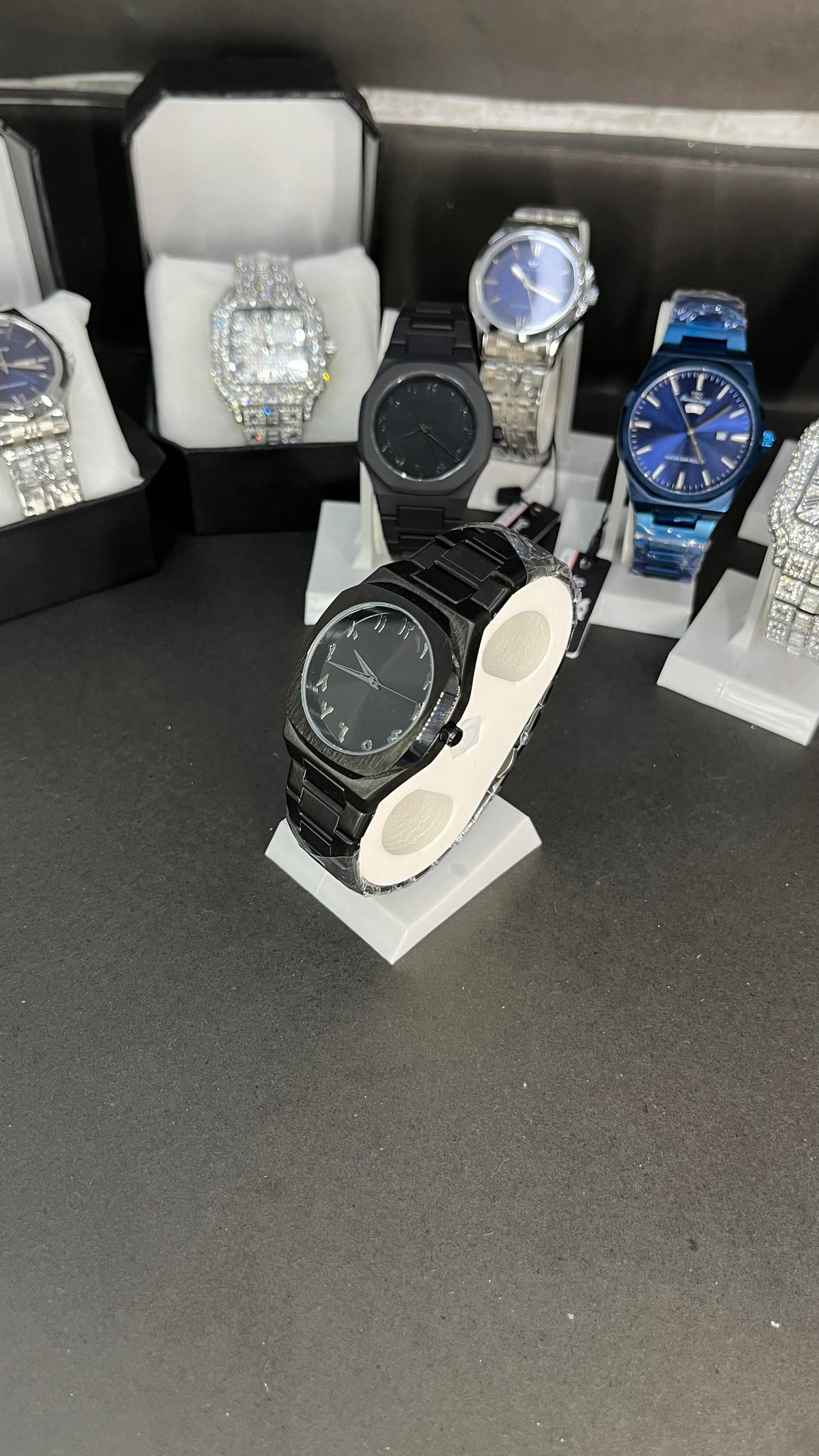 Black Arabic Aura Heavyweight Stainless Steel Watch