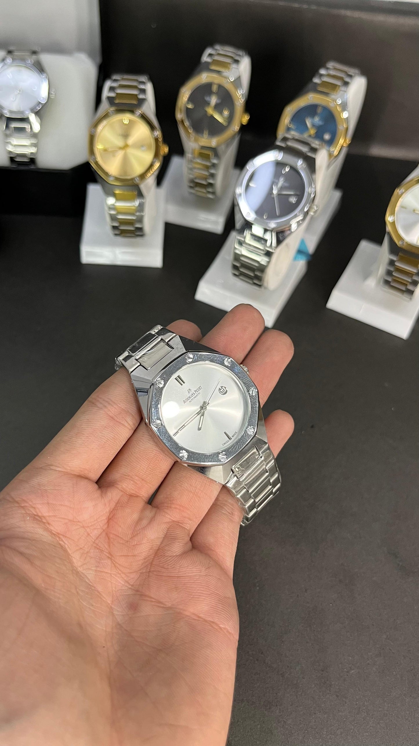AP Style Silver Luxury  Watch – Elegant Stainless Steel Design