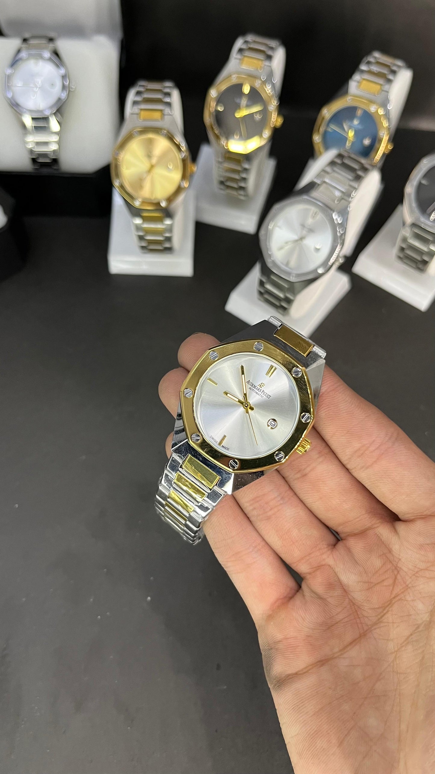 AP Style Two-Tone Silver & Gold Luxury Watch –  Stainless Steel
