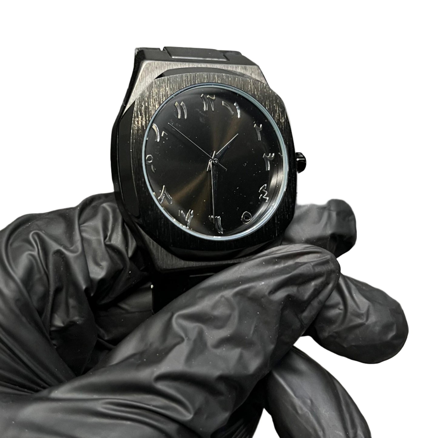 Black Arabic Aura Heavyweight Stainless Steel Watch