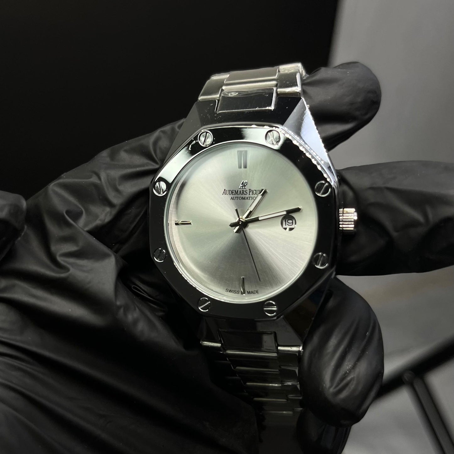 AP Style Silver Luxury  Watch – Elegant Stainless Steel Design