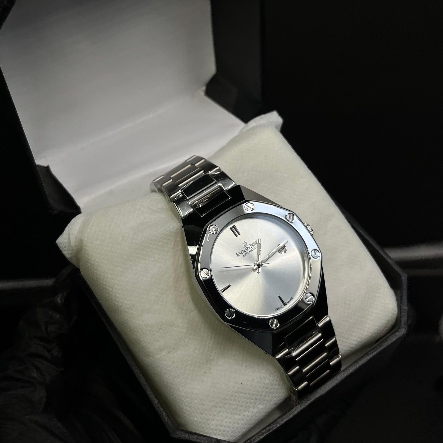 AP Style Silver Luxury  Watch – Elegant Stainless Steel Design