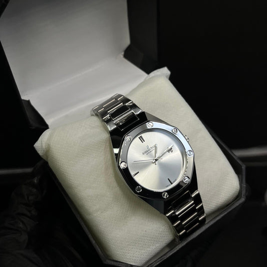 AP Style Silver Luxury  Watch – Elegant Stainless Steel Design