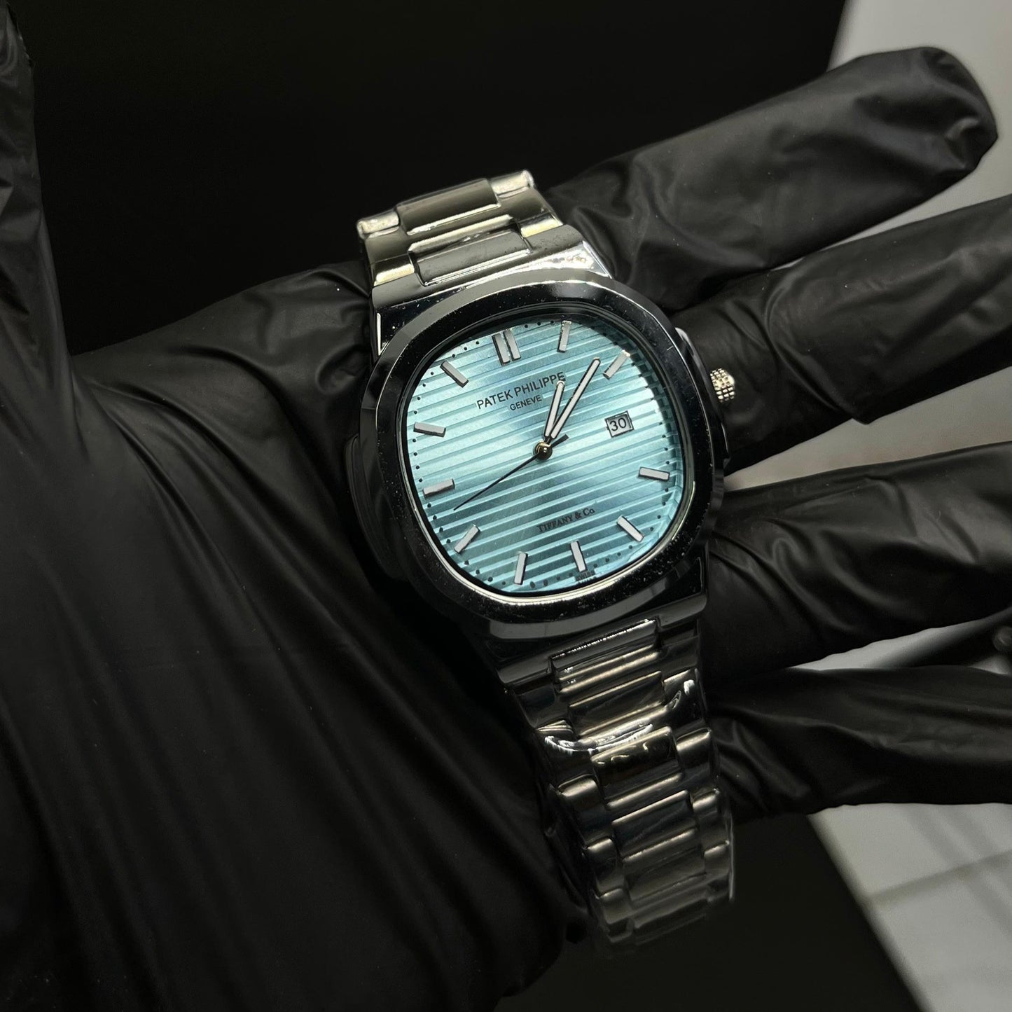 Patek Philippe Ice Blue Big Dial With Branding At The Back