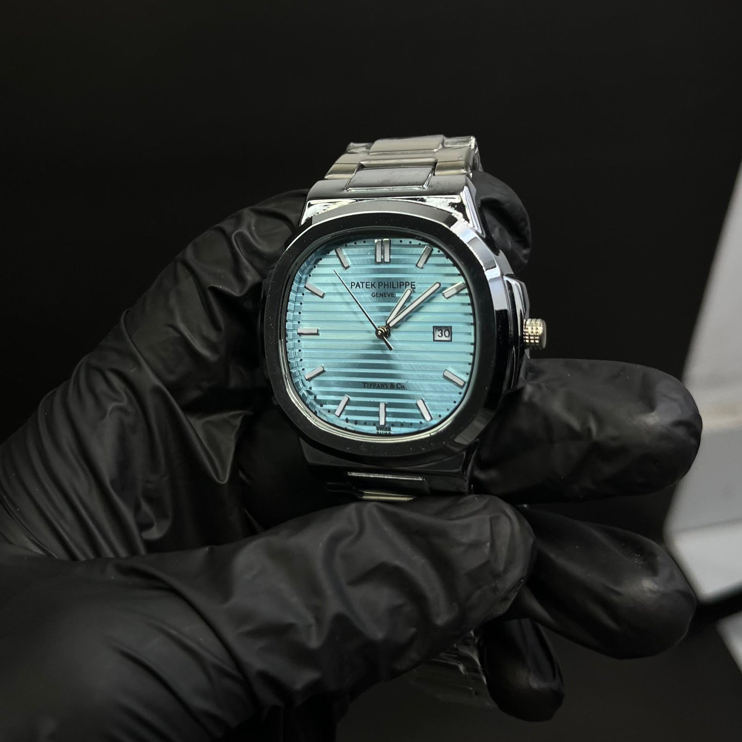 Patek Philippe Ice Blue Big Dial With Branding At The Back