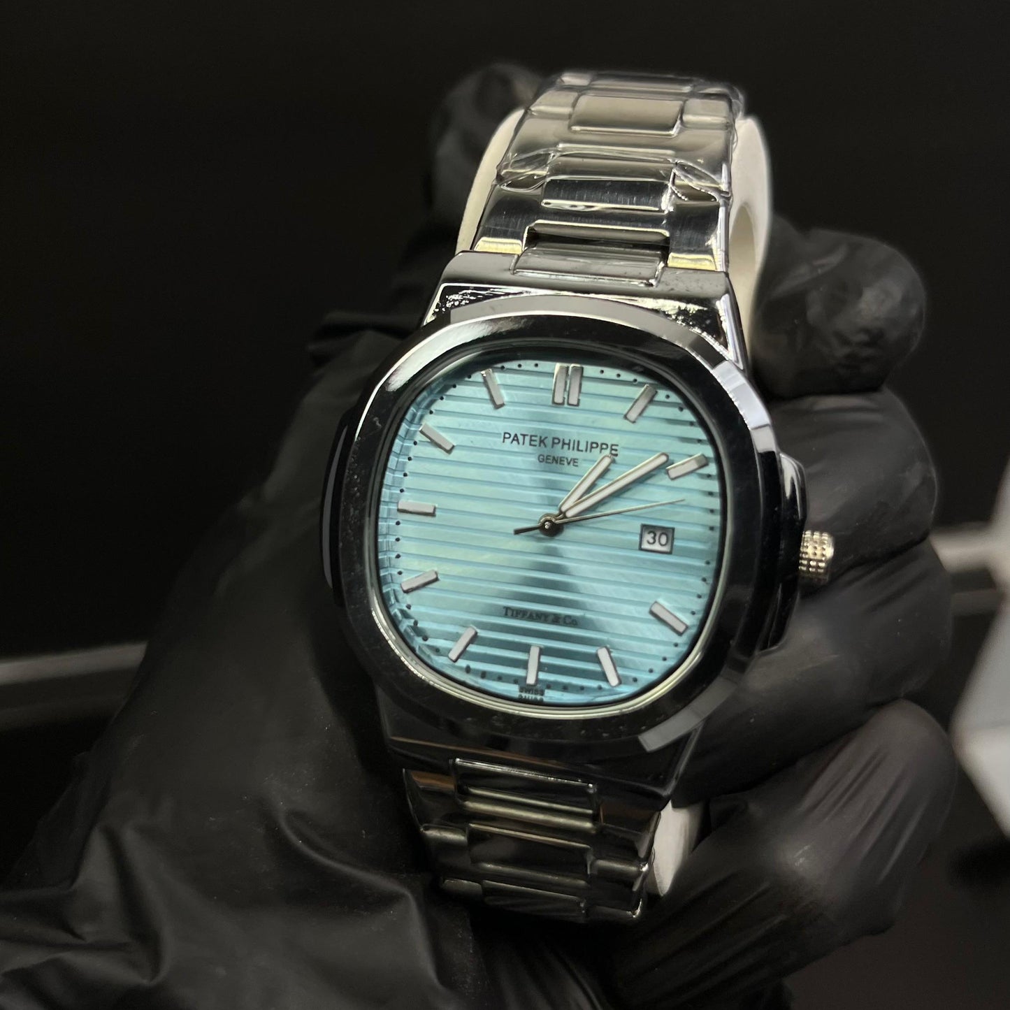 Patek Philippe Ice Blue Big Dial With Branding At The Back