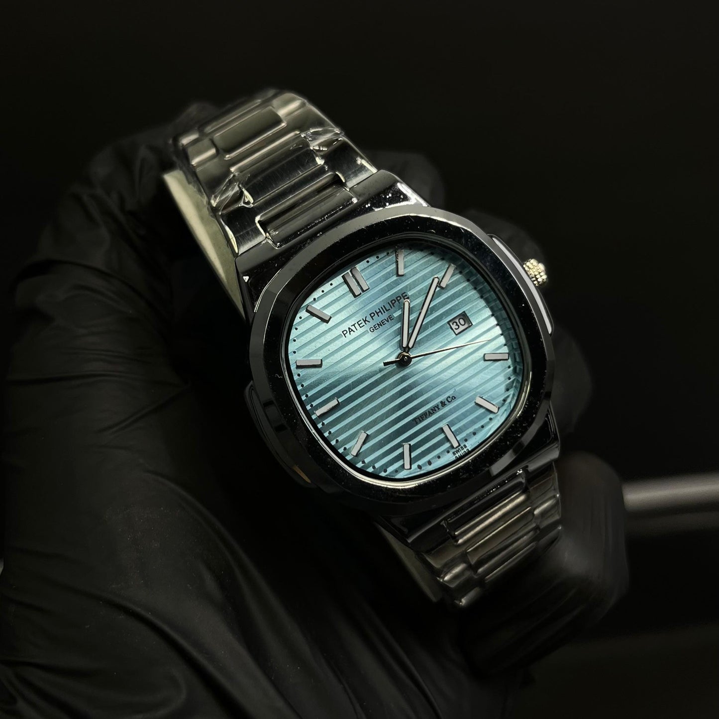 Patek Philippe Ice Blue Big Dial With Branding At The Back