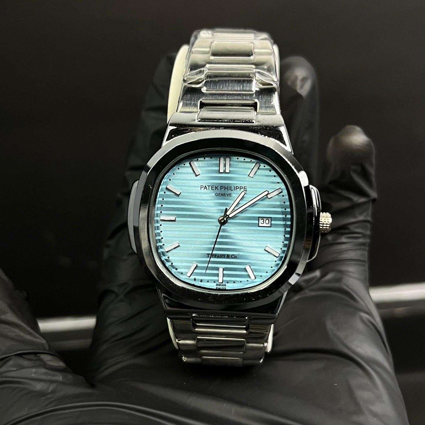 Patek Philippe Ice Blue Big Dial With Branding At The Back