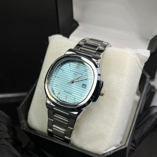 Patek Philippe Ice Blue Big Dial With Branding At The Back