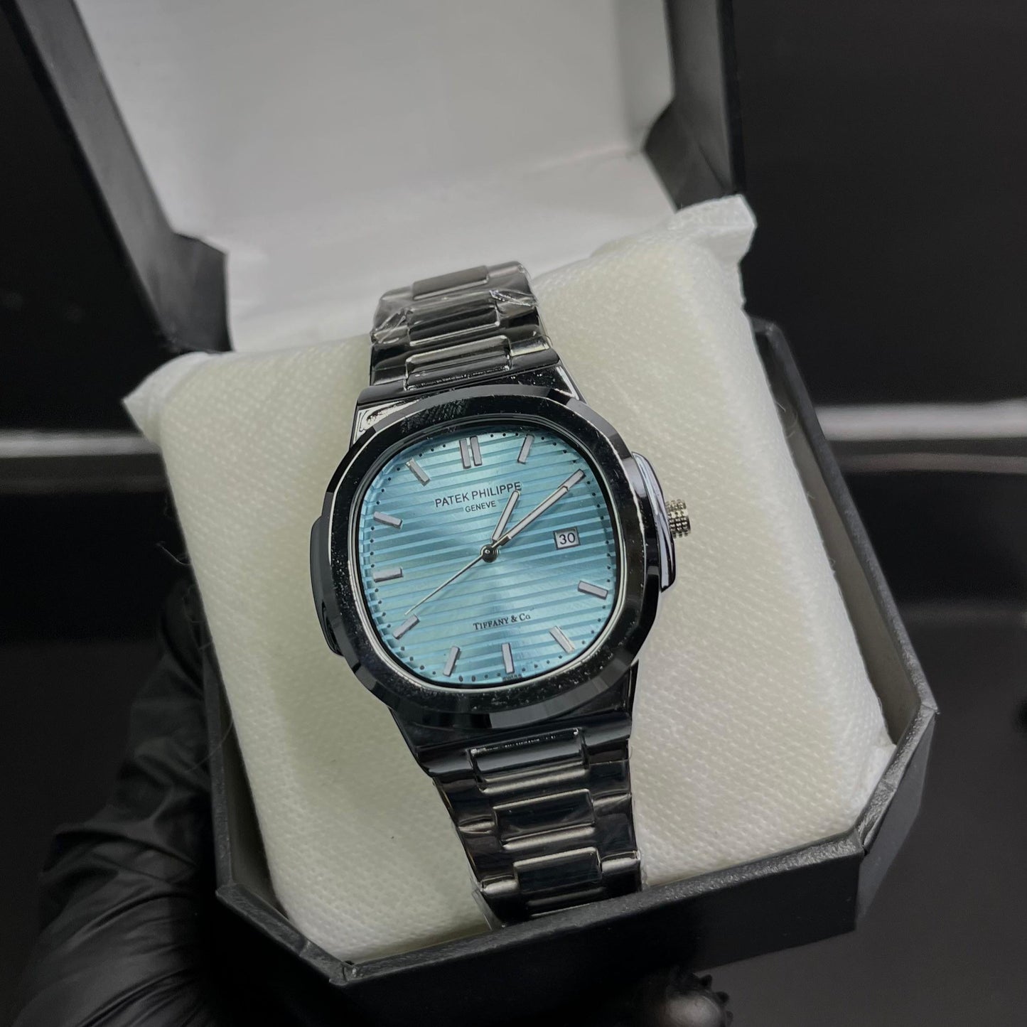 Patek Philippe Ice Blue Big Dial With Branding At The Back