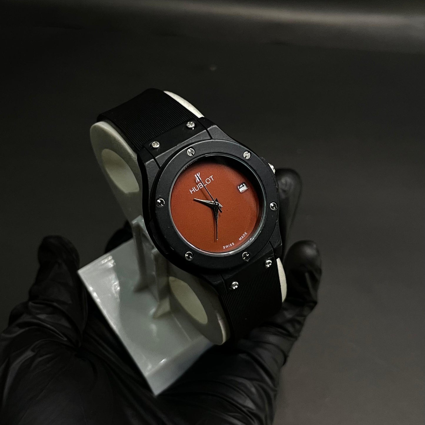 Hublot Ladies Watch – Brown Dial with Date Display