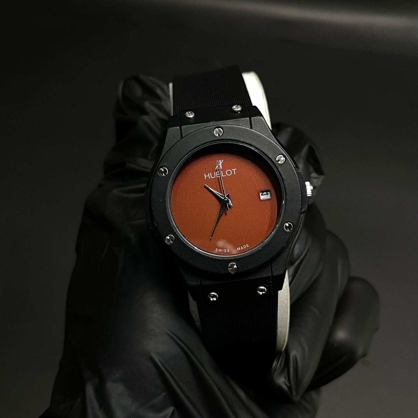 Hublot Ladies Watch – Brown Dial with Date Display