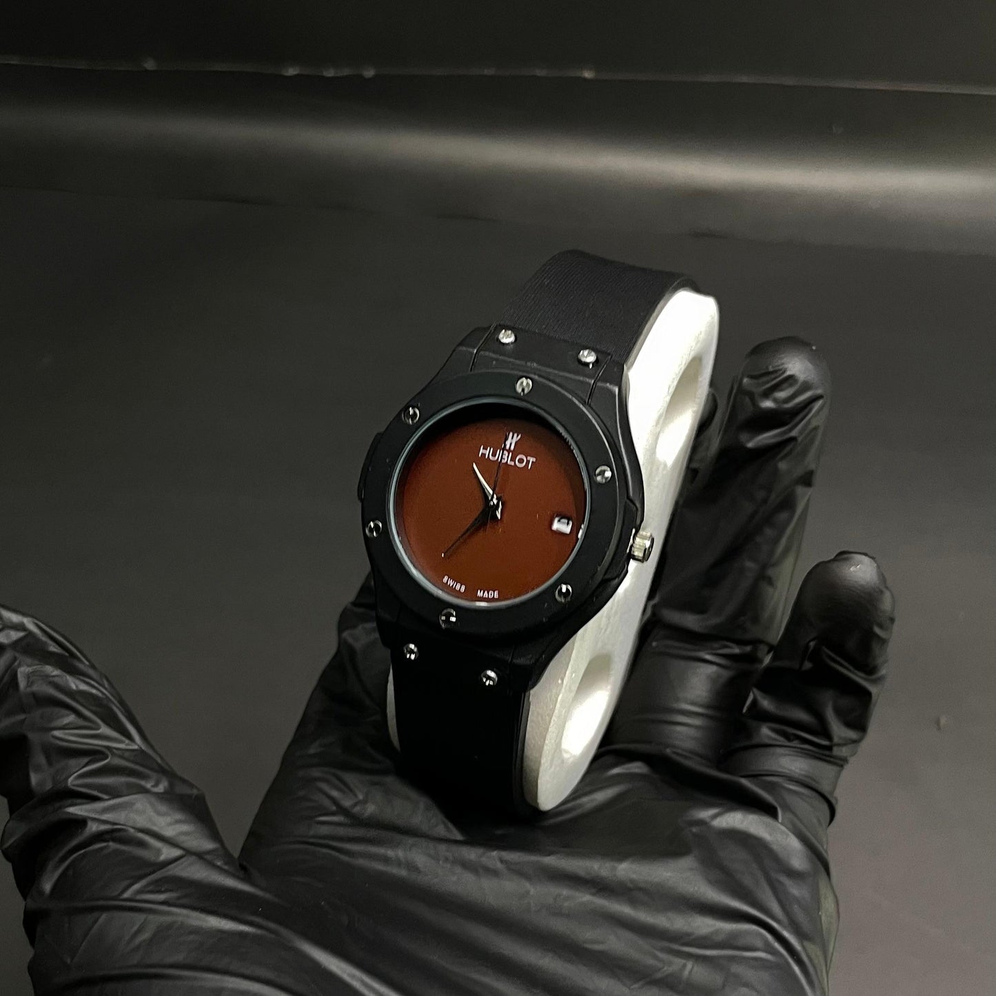Hublot Ladies Watch – Brown Dial with Date Display