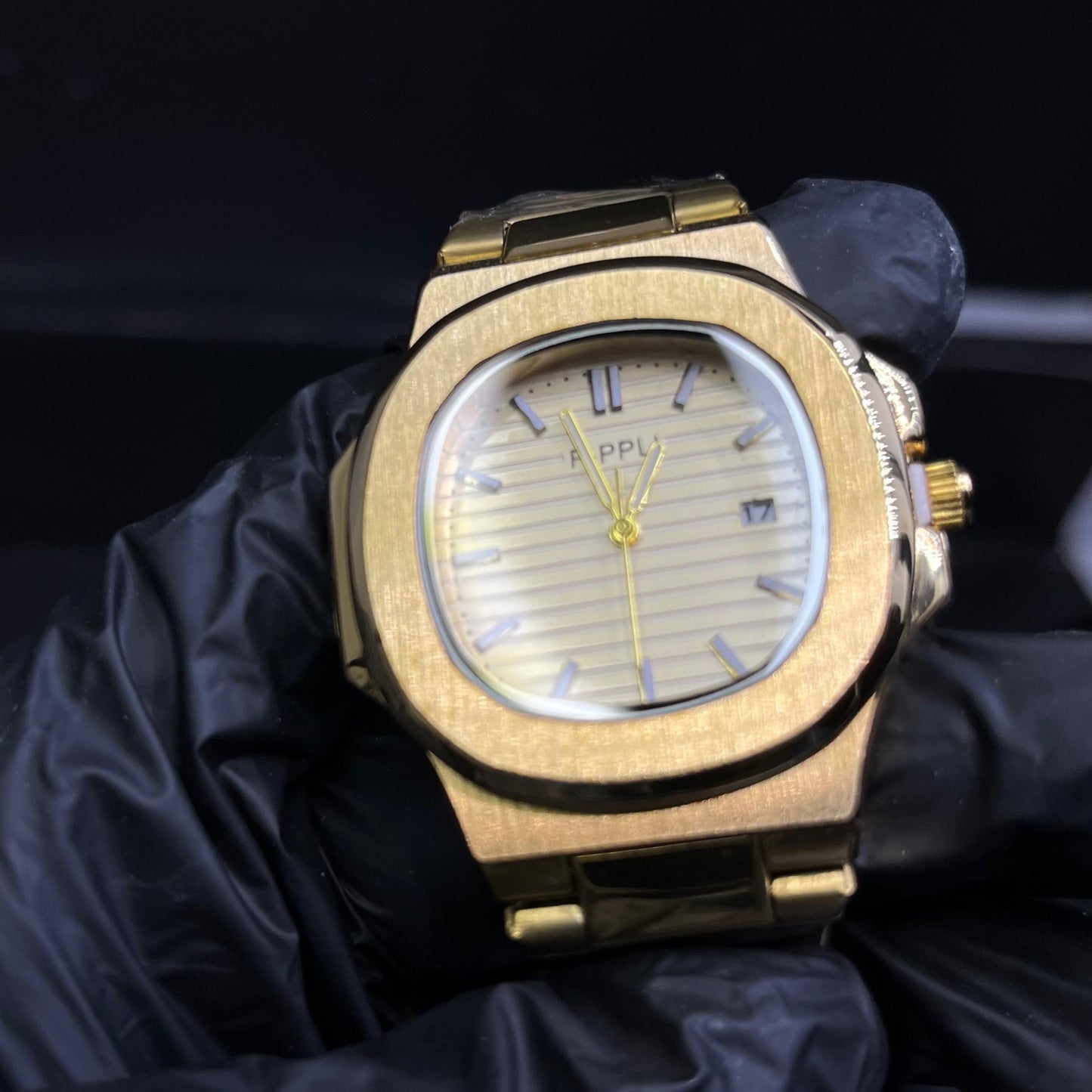 Patek Philippe-Inspired Gold Watch – Big Dial Luxury Edition (P.PPLI)