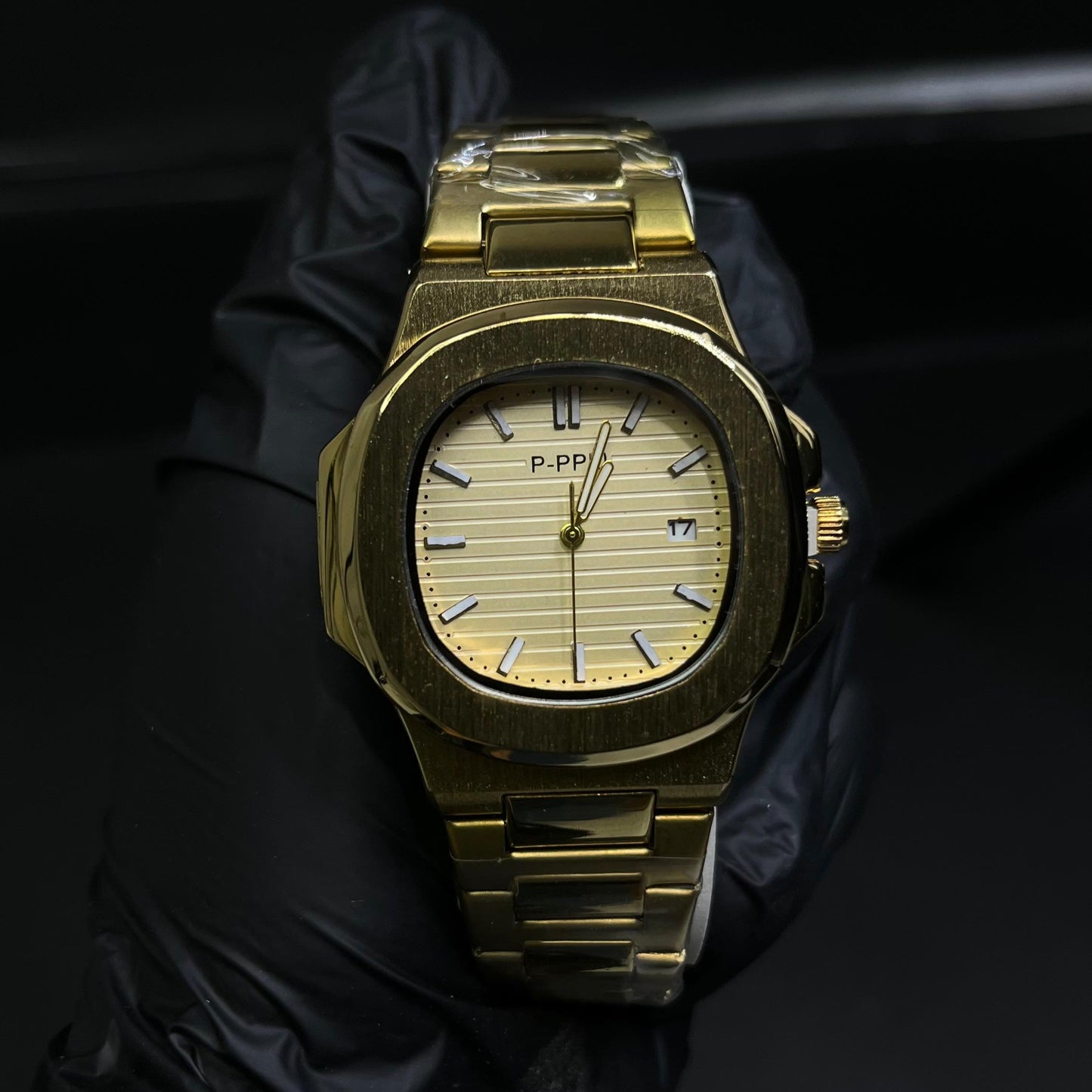 Patek Philippe-Inspired Gold Watch – Big Dial Luxury Edition (P.PPLI)