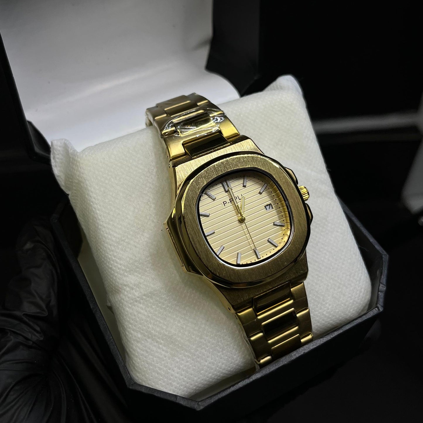 Patek Philippe-Inspired Gold Watch – Big Dial Luxury Edition (P.PPLI)